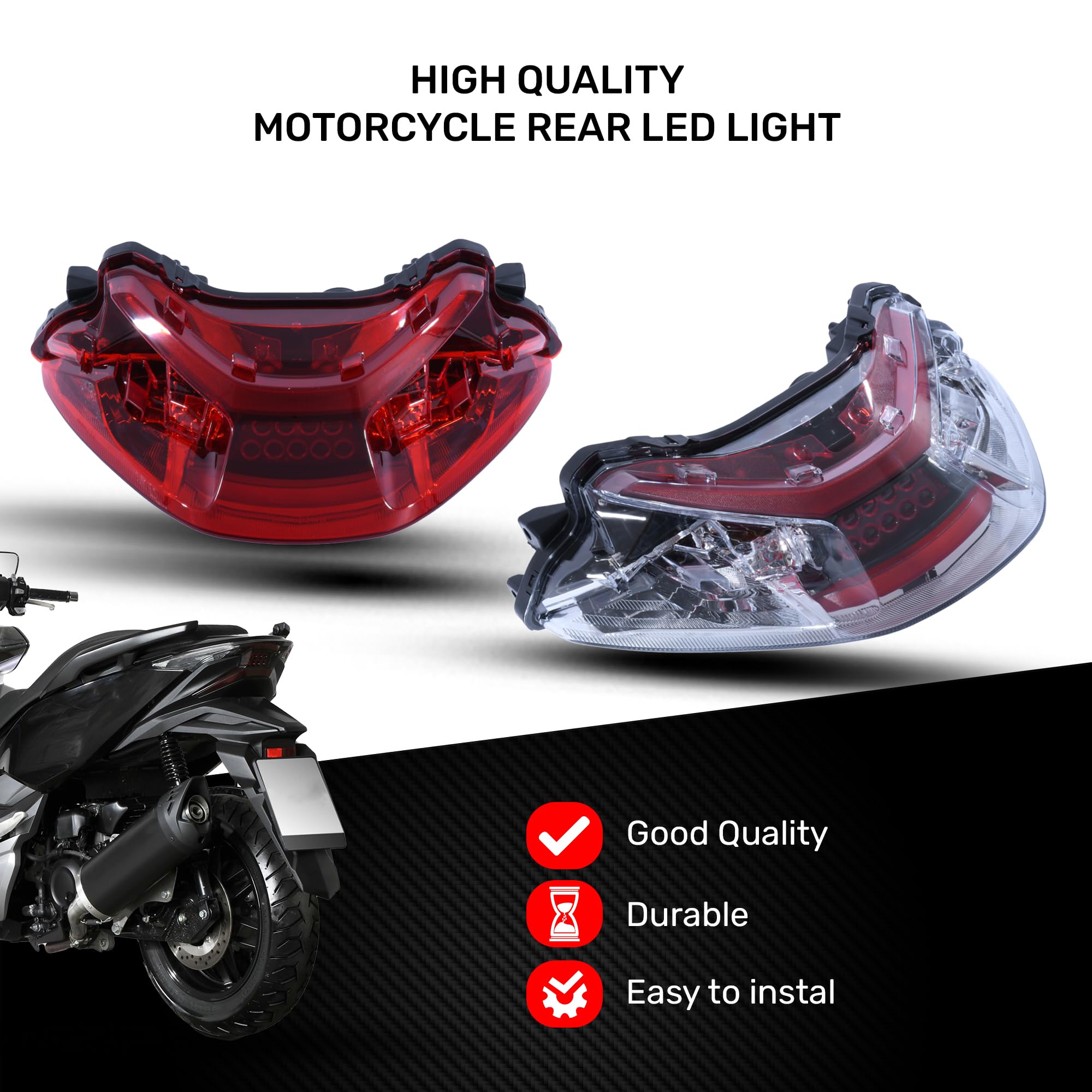 Phare Arrière V PARTS Pour Honda CBF 125 (2009-2012) - Référence 13788 - Neuf Avec étiquettes