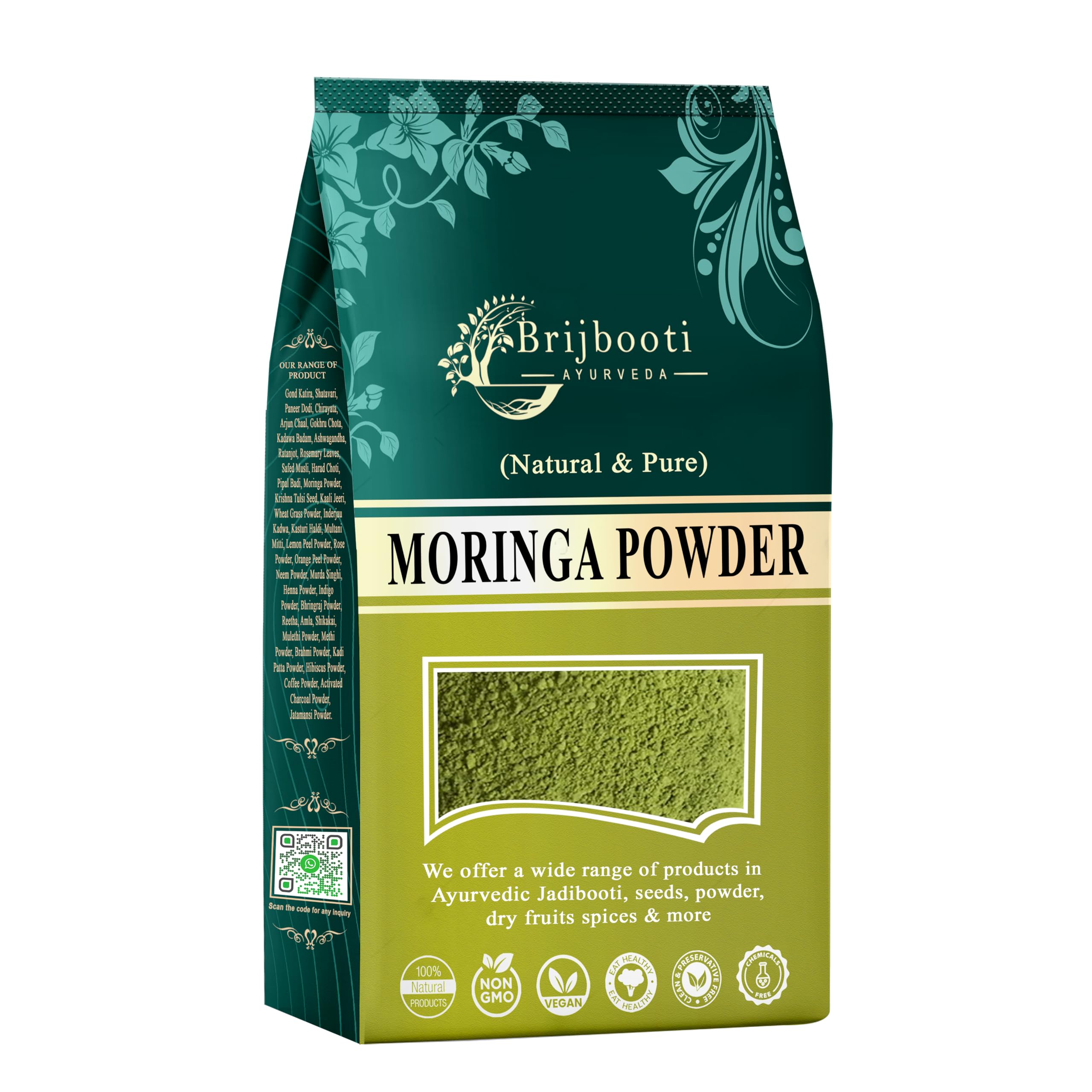 BrijBooti Organic Moringa Powder - 400 Gr | Pure Drumstick Leaf Powder For Weight Loss | Moringa for Immunity, Digestion & Energy (B0CM65JPRP) Amazon Price History, Amazon Price Tracker