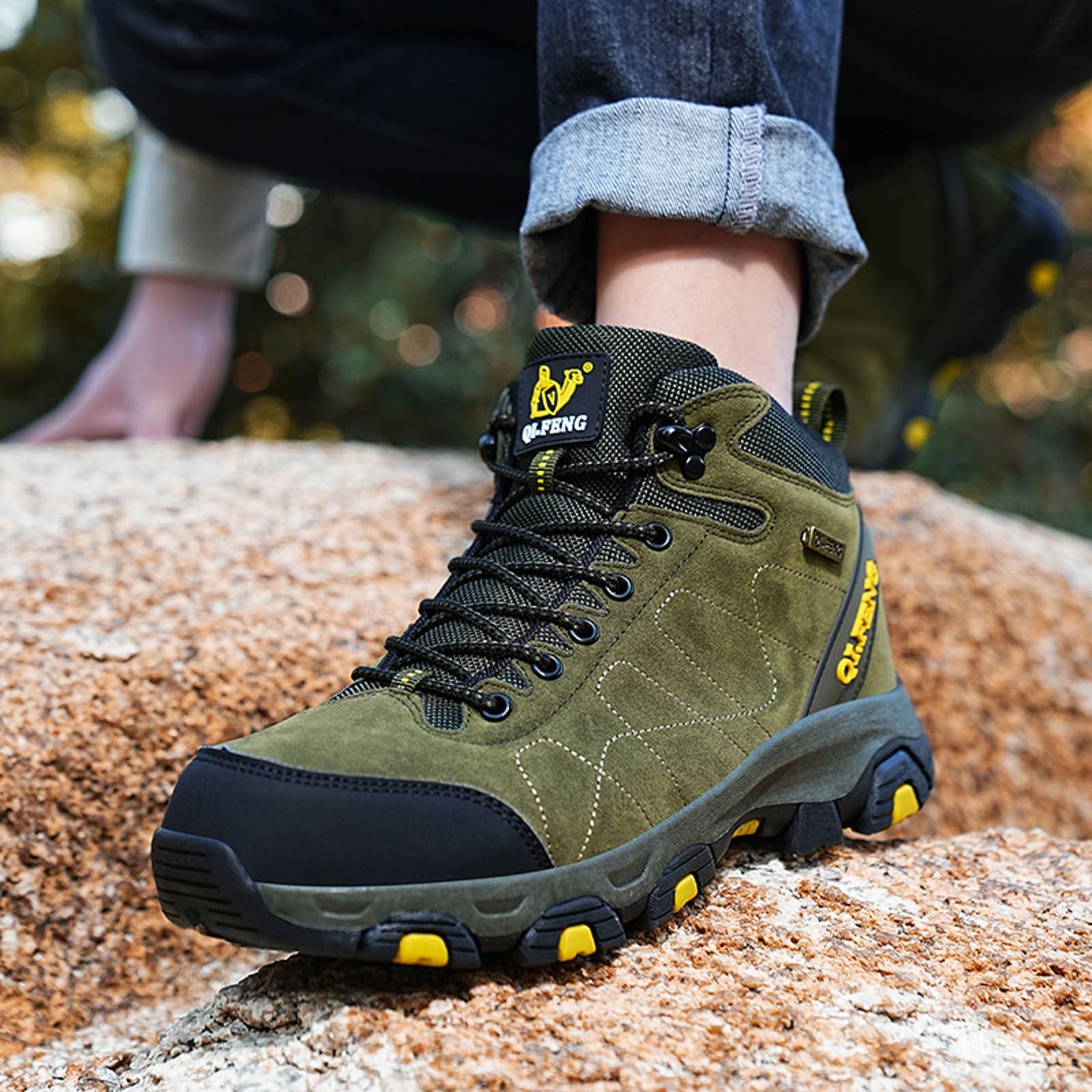 Zapatos de Hombre Pareja, Zapatos de Senderismo de Suela Gruesa, Zapatillas de montañismo al Aire Libre, Antideslizantes y cómodos para Trekking y Camping