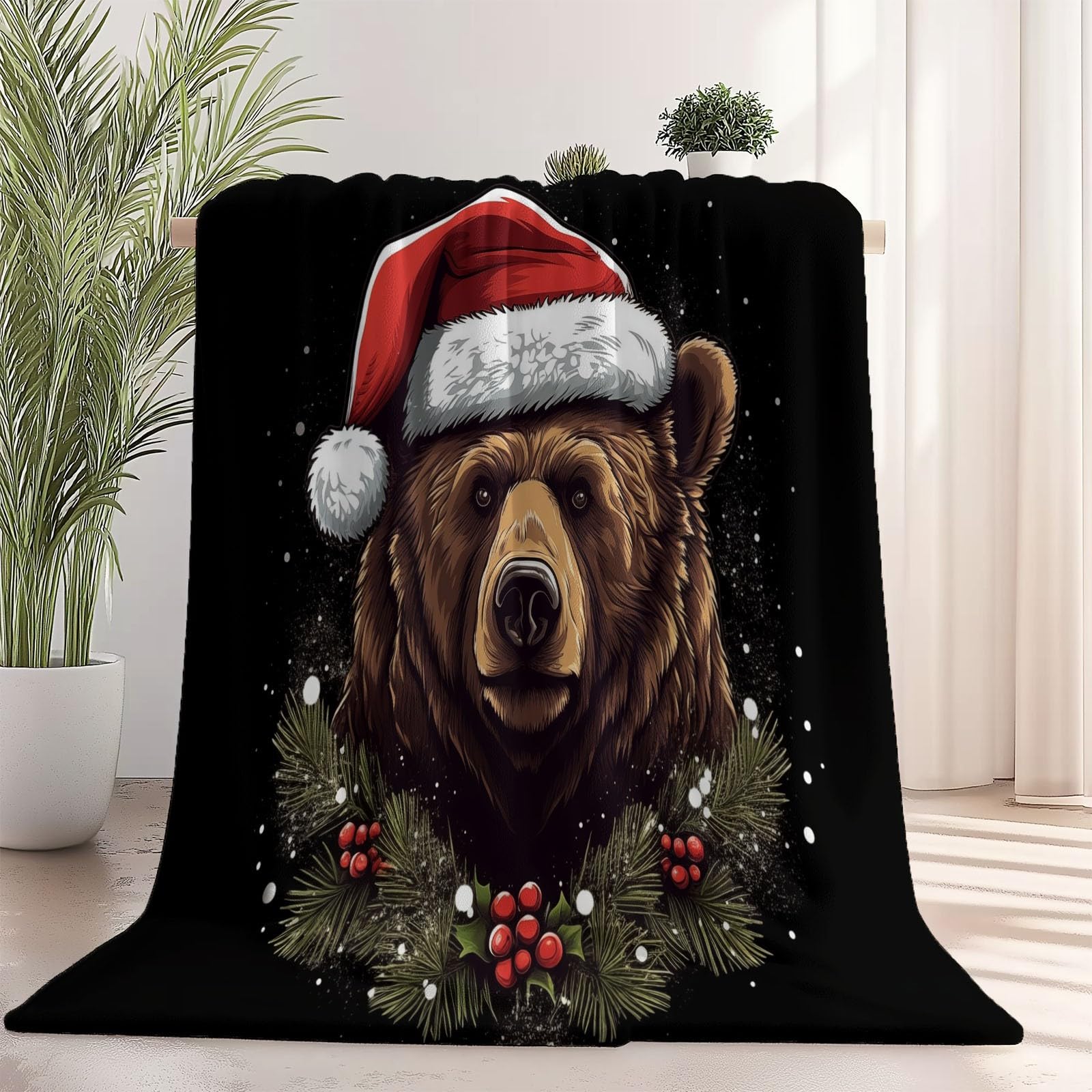Plaid chaud et douillet pour des soirées cocooning de Noël couverture flanelle 220x240 cm