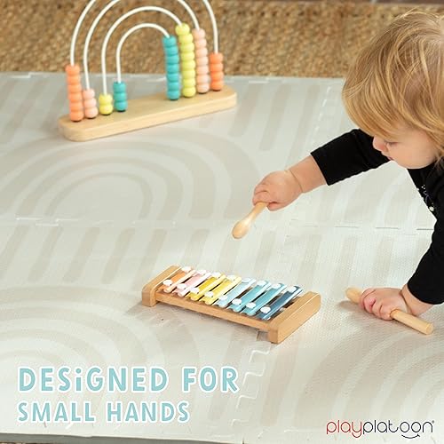 Miniatura 7 de Play Platoon Xilófono infantil para niños pequeños de 1 a 3 años - Juguetes de instrumentos musicales Montessori para niños de 1 año, instrumentos