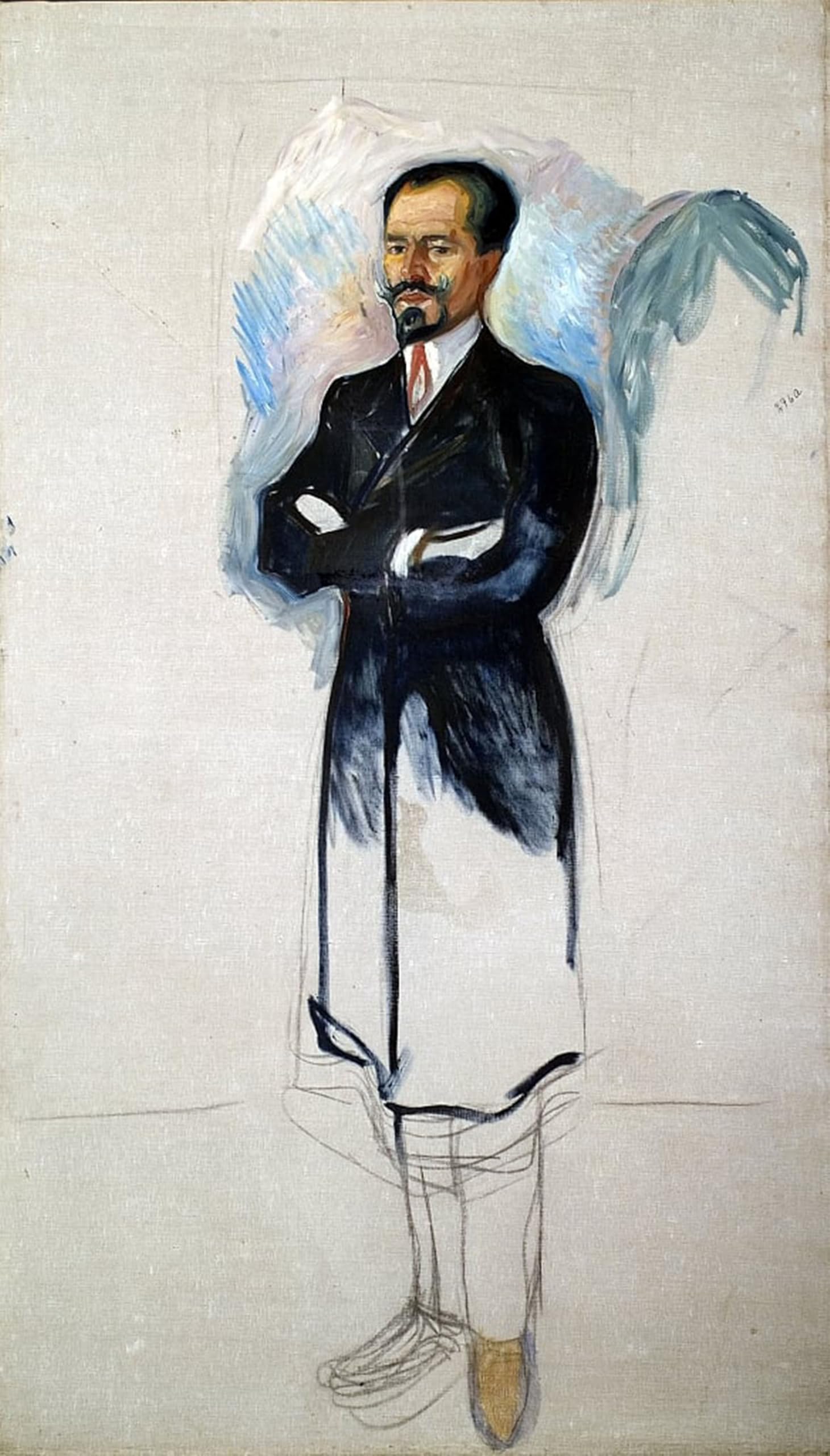 ARTXLXXBN Famous Print Painting Colorful Art Print Portrait of Ernest Thiel by Edvard Munch Canvas Art Decorations for Home Decor 60x90cm