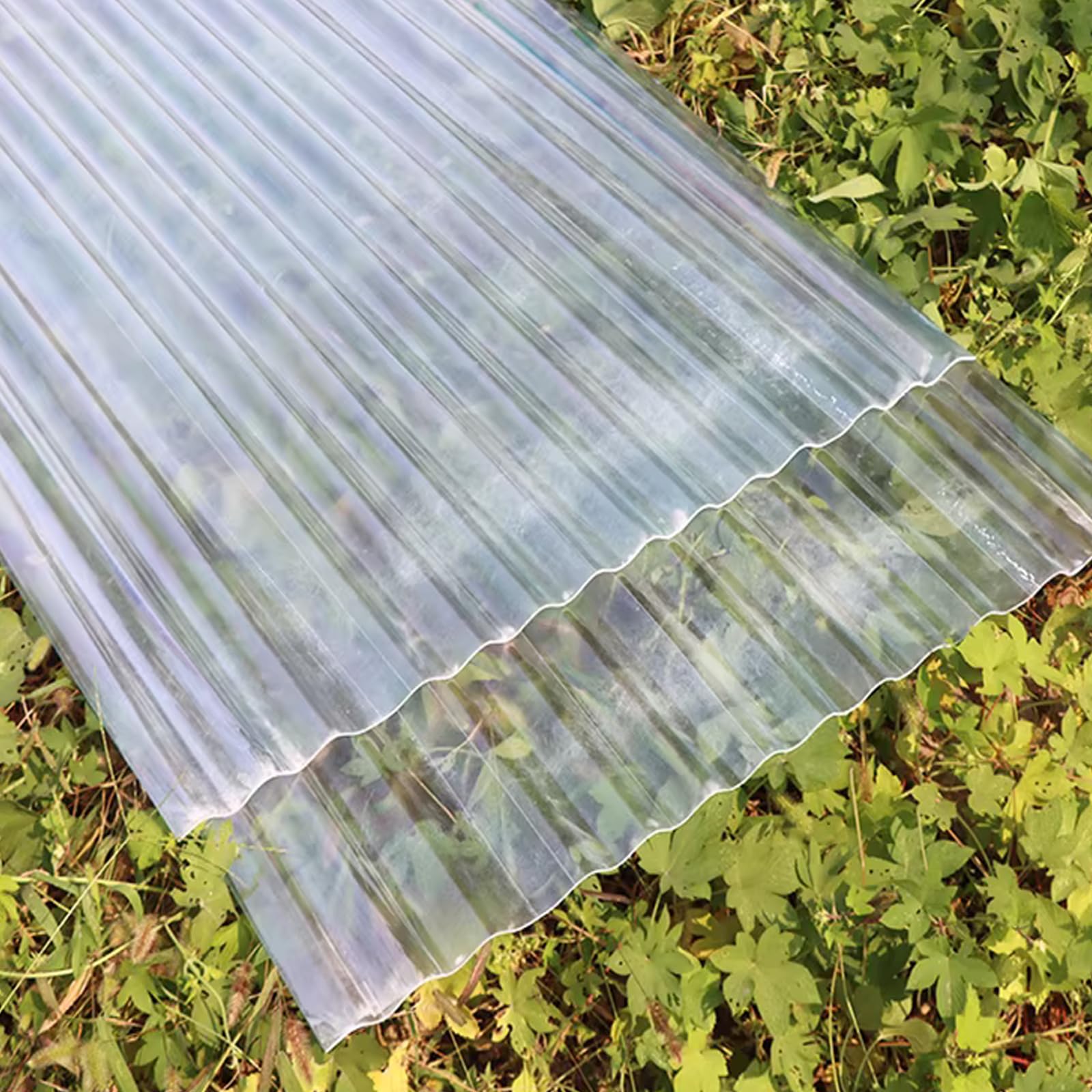 Paneles para Tejado Transparente,Placa Ondulada,Captadores de Luz,Lámina Techo de 1mm,Panel Aislamiento Fibra de Vidrio,Chapa Tejado a Prueba de Lluvia para Invernaderos (8 Pcs,0.9x1m/35x39in)