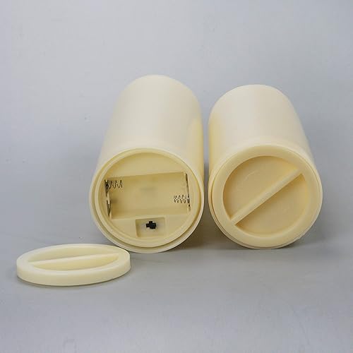 Miniatura 6 de Paquete de 2 velas impermeables sin llama para exteriores con temporizador 3 x 7 pulgadas funciona con pilas juego de velas LED eléctricas para