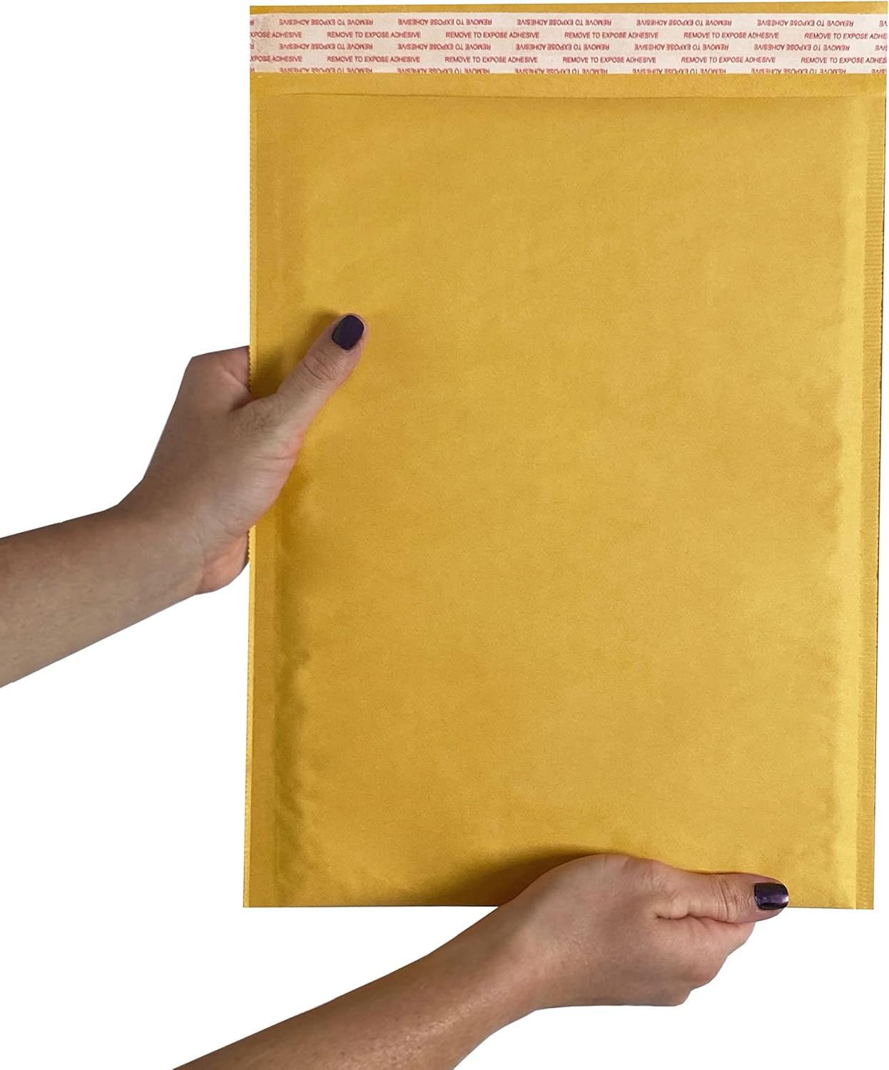 Kraft bubble mailers (#4-9.5" x 14.5", 100)