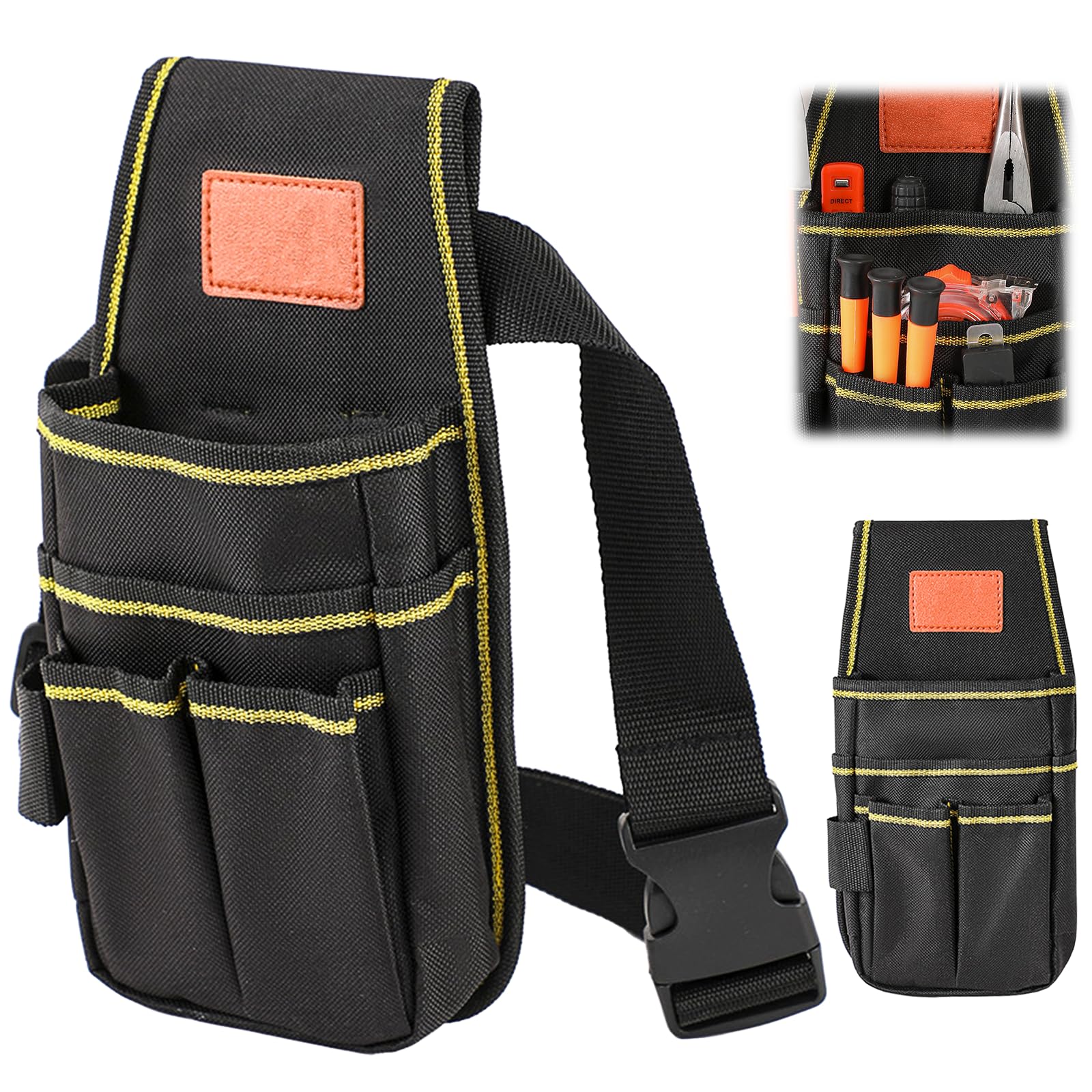 Borsa da Cintura per Attrezzi Marsupio Porta Attrezzi in Tela Oxford Cinture Porta Attrezzi Multi Tasche con Cinture Regolabile per Elettricista Carpentiere Tecnico Manutenzione
