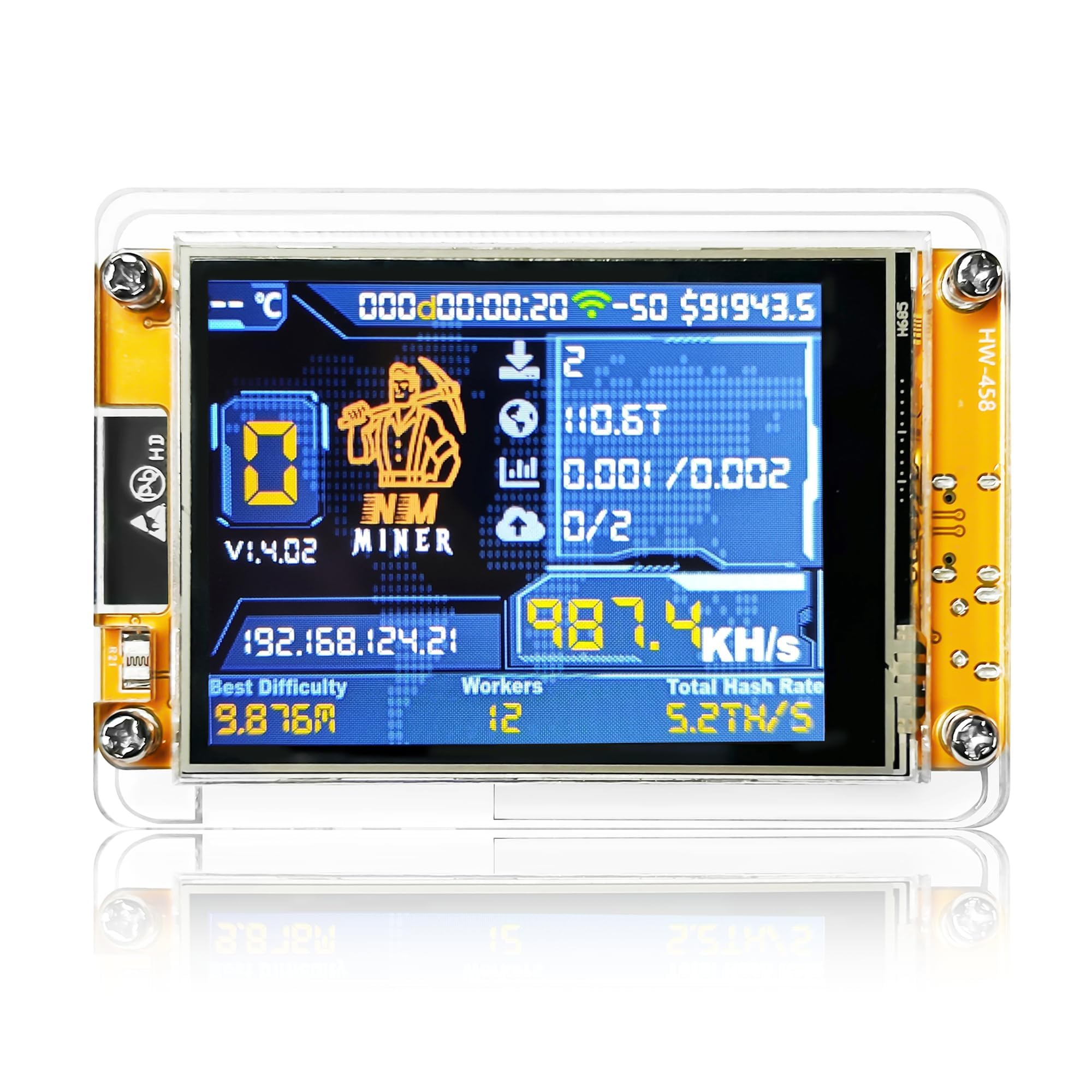 Mineiro Bitcoins mais recente 2025 BTC Miners USB NMMiner ESP32 Hashrate  375K/HS 2,8 polegadas Smart Display Crypto Miner Solo Lottery Miners BTC  Mining Machine Better Than Nerdminer V2 V3 | Amazon.com.br