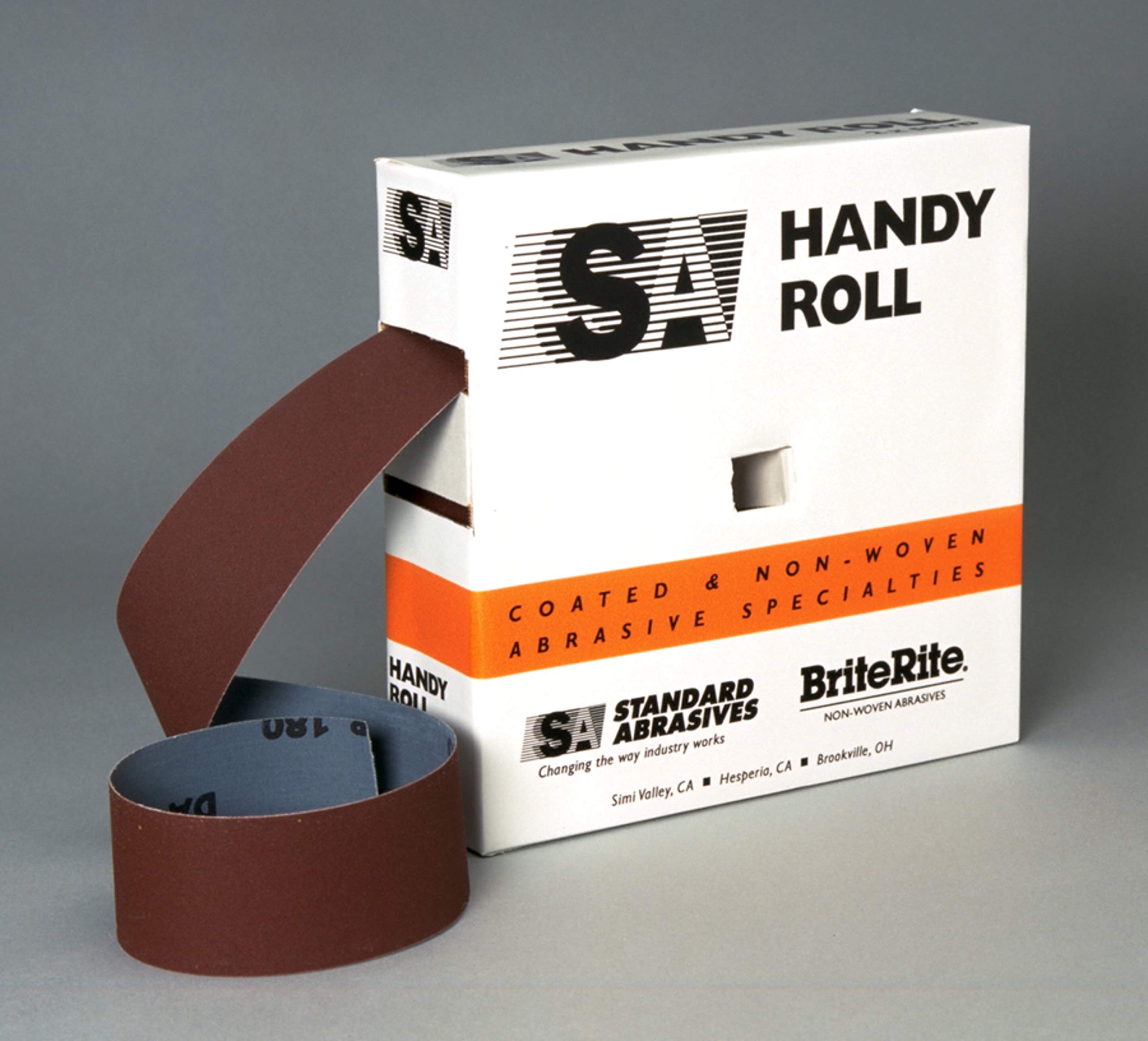 Standard Abrasives Aluminum Oxide Handy Roll - Cut to Size - Metal, Wood, Plastic - P80 Grit, J-Weight Backing - 1.5