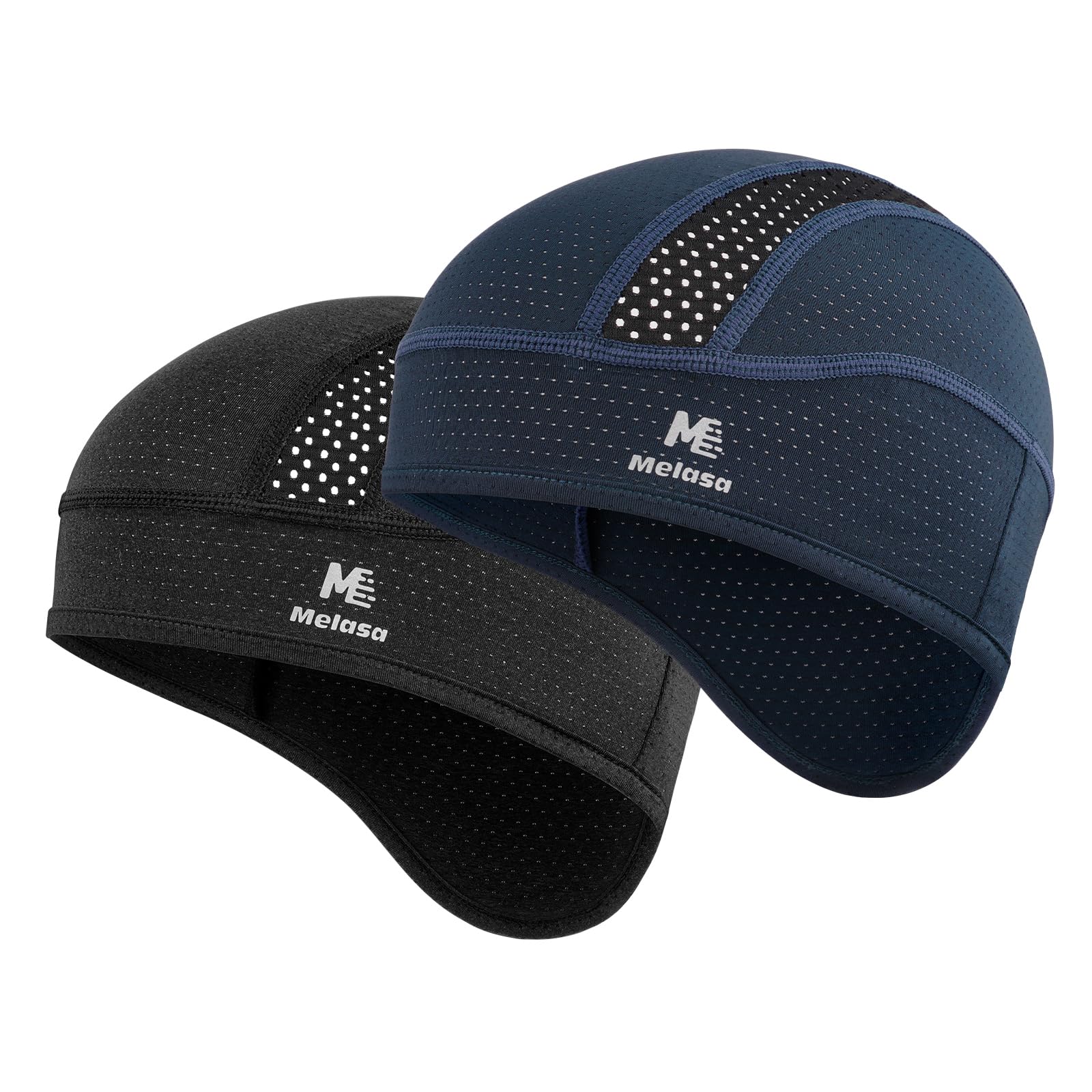 MELASA Skull Cap Cooling Helmet Liner for Hard Hat with Neck Extension Sun Protection Mesh Breathable Sweat Cap for Men Women