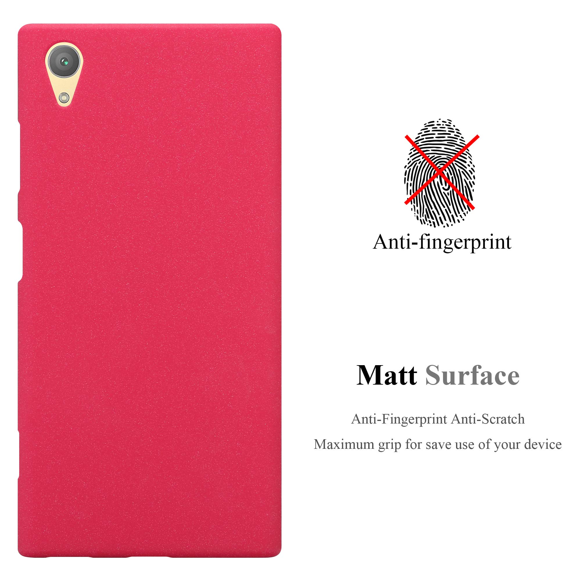 Cadorabo Custodia per Sony Xperia Z1 Compact in Frost Rosso - Morbida Cover Protettiva Sottile di Silicone TPU con Bordo Protezione - Ultra Slim Case Antiurto Gel Back Bumper Guscio