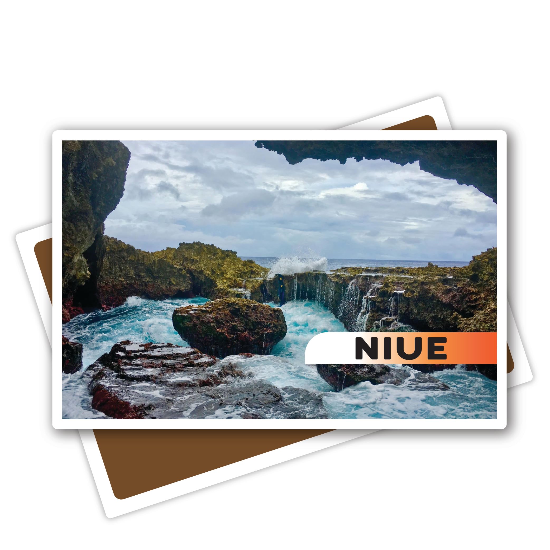 World Famous Country Cities Town Village Acrylic Fridge Magnet | 3x2 Inches, 3mm Thick | Decorative for Home, Office, Locker, PC Cabinets, Almirah Pack of 1 (Niue -2)