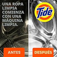 Vista 2 de Tide Limpiador de lavadora para 52 semanas con Oxi para lavadoras de carga frontal y superior, eliminación de residuos de limpieza profunda