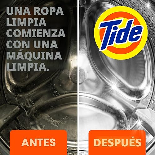 Miniatura 2 de Tide Limpiador de lavadora para 52 semanas con Oxi para lavadoras de carga frontal y superior, eliminación de residuos de limpieza profunda