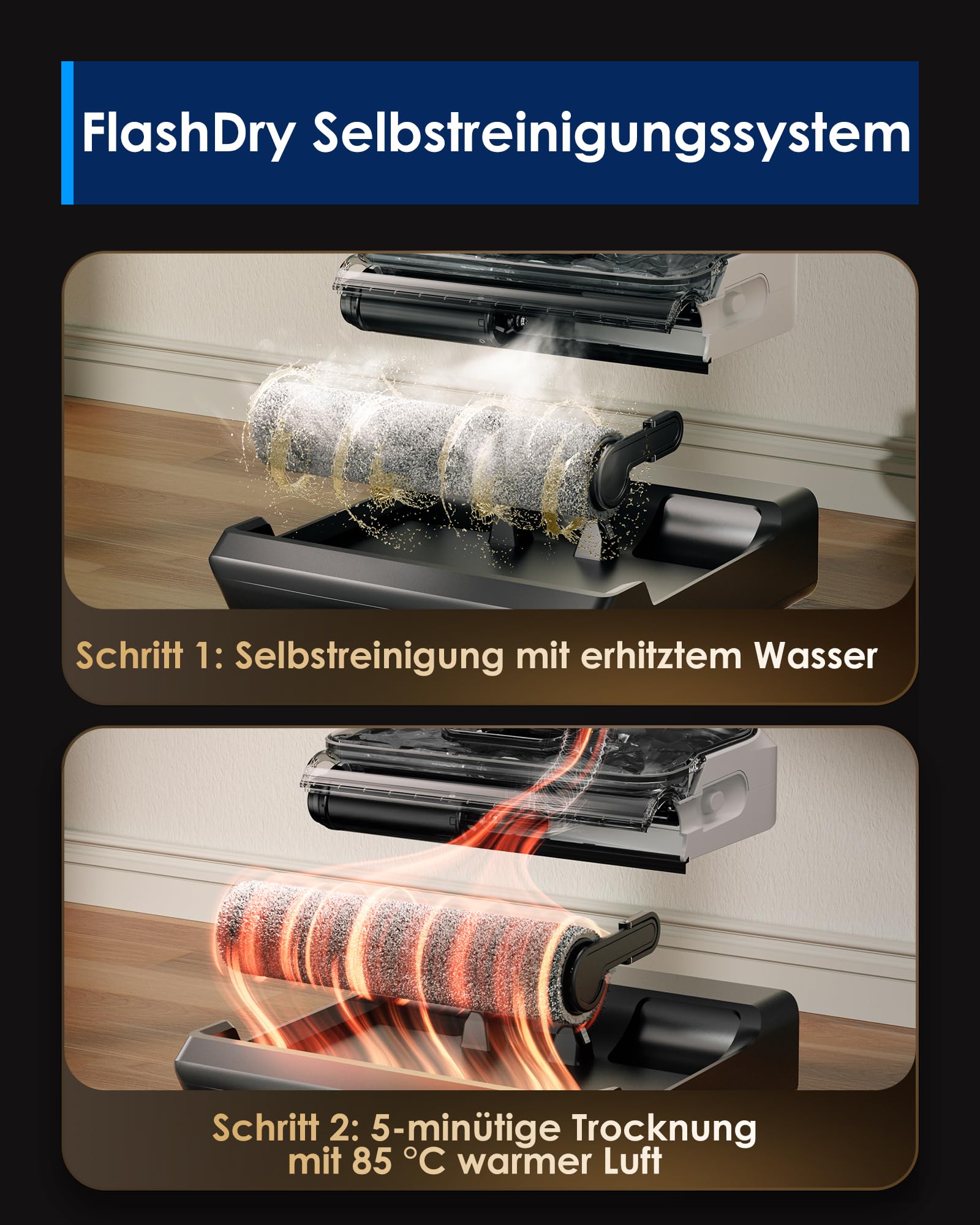 Tineco FLOOR ONE Switch S6 Stretch Breeze (Stretch S6 Combo) 2-in-1 Nass Trockensauger Staubsauger – Bild 5