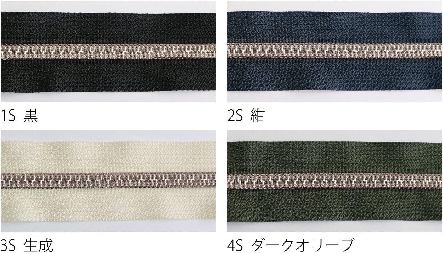 Y.K.K 5CM30-1S Metallion Single Opening Zipper, Black x Silver, 11.8 inches (30 cm), 3 Pieces
