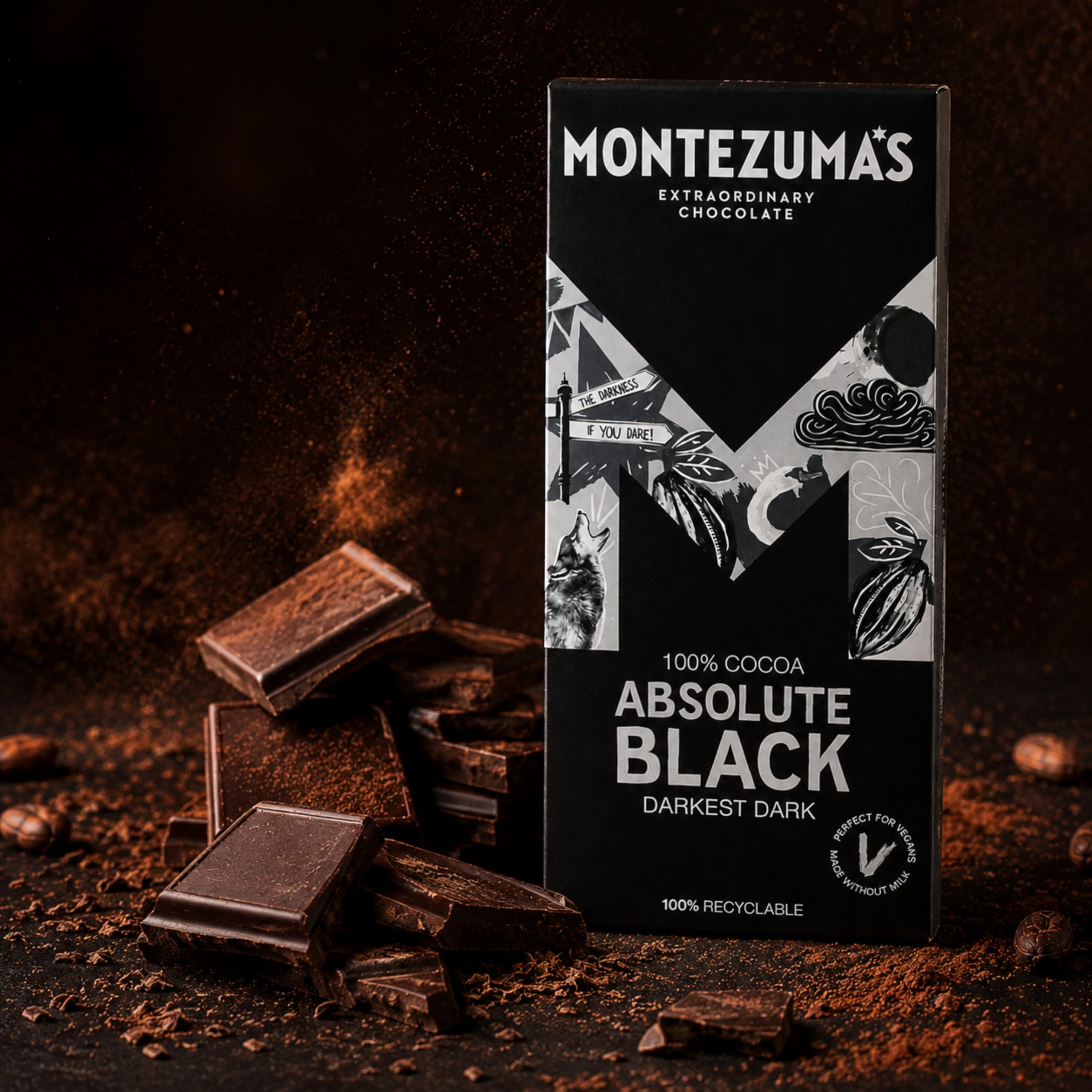 Amazon.com : Montezuma Dark Chocolate Absolute Black 100% Cocoa
