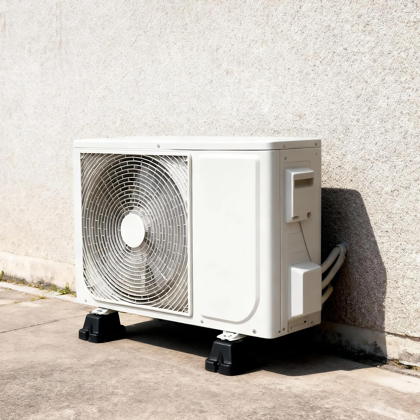Supports d'amortissement en caoutchouc pour console de sol - Pieds anti-vibrations pour climatisation - 500 kg max (10 x 10 x 7 cm)