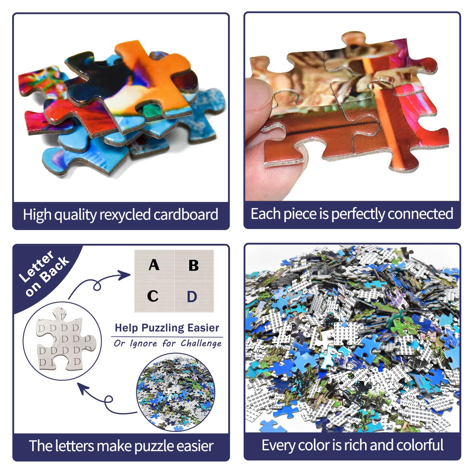 Puzzles 1000 Pieces for Adults jigsaw puzzles for adults 1000 Piece Puzzle Challenging Game for The Whole for Women Gifts for Men Theme:Winter Christmas Wishes - Image 4