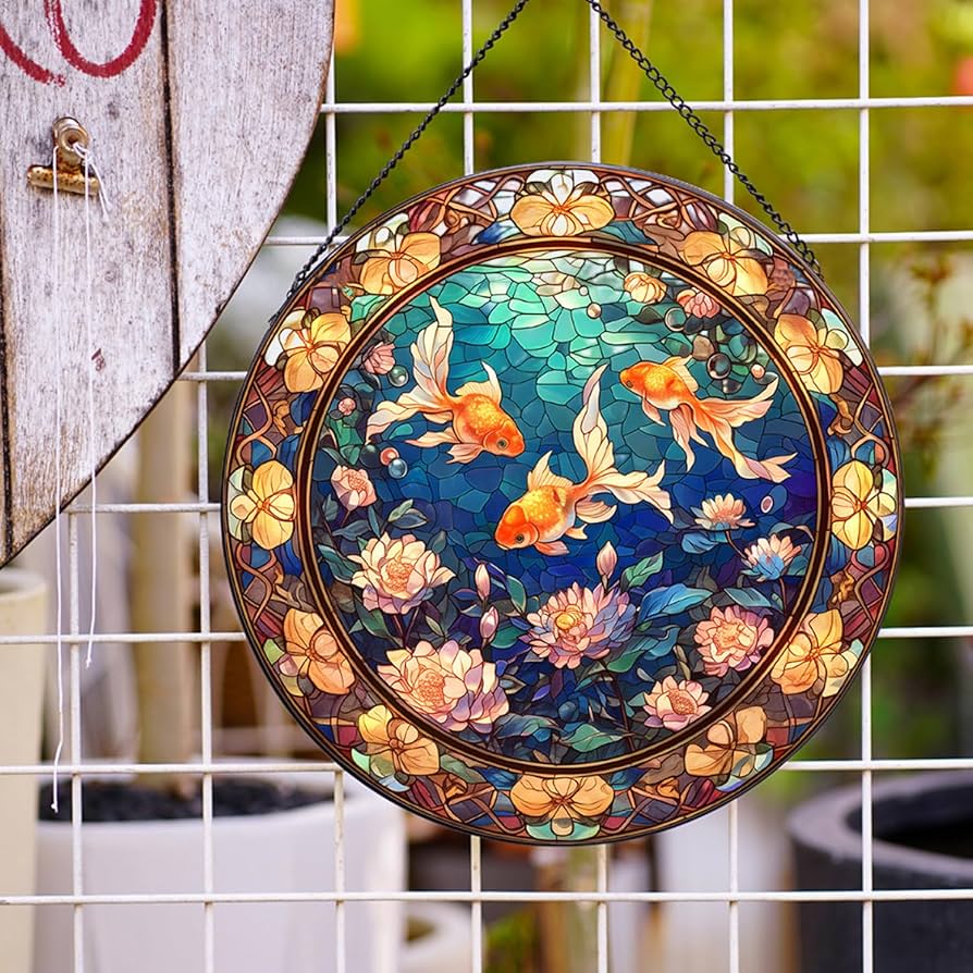 節句飾り　サンキャッチャー ステンドグラス パネル　オーナメント　こどもの日　鯉 817EE4QHnhL._AC_UF894,