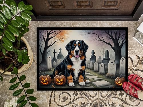 Miniatura 9 de Caroline's Treasures DAC2018JMAT Border Collie - Tapete espeluznante de Halloween para interiores o exteriores, 24 x 36 pulgadas, tapete para puerta