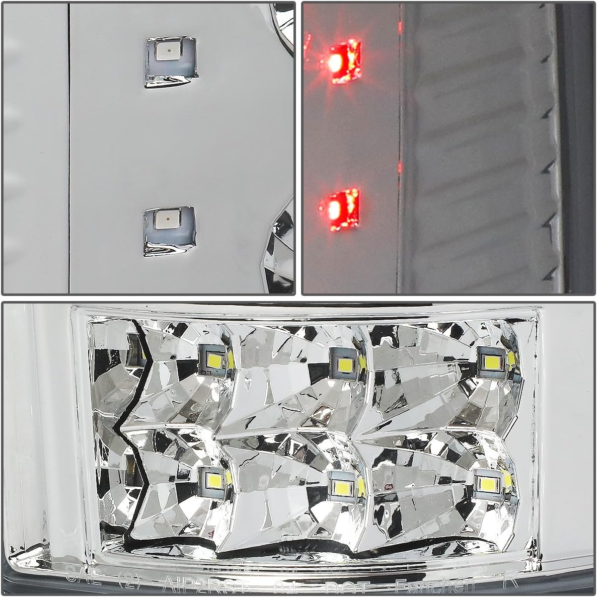 Big Sale DNA Motoring TL-F15004-LED-CH-CL Pair Full LED Tail Light/Lamps Chrome [For 04-08 Ford F150/Lobo]