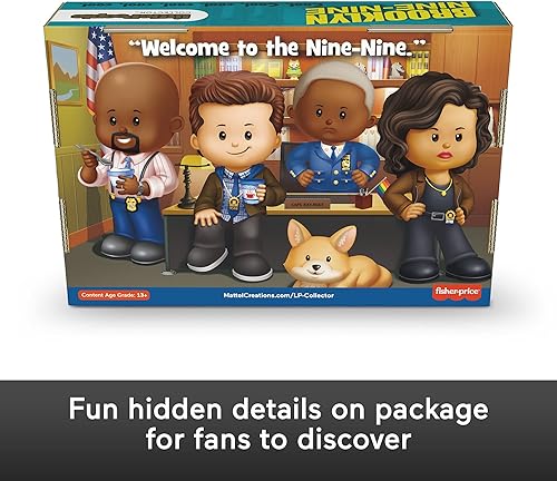 Miniatura 6 de Fisher-Price Little People Collector Brooklyn Nine-Nine TV Series Special Edition Set in Display Gift Box for Adults & Fans, 4 Figures