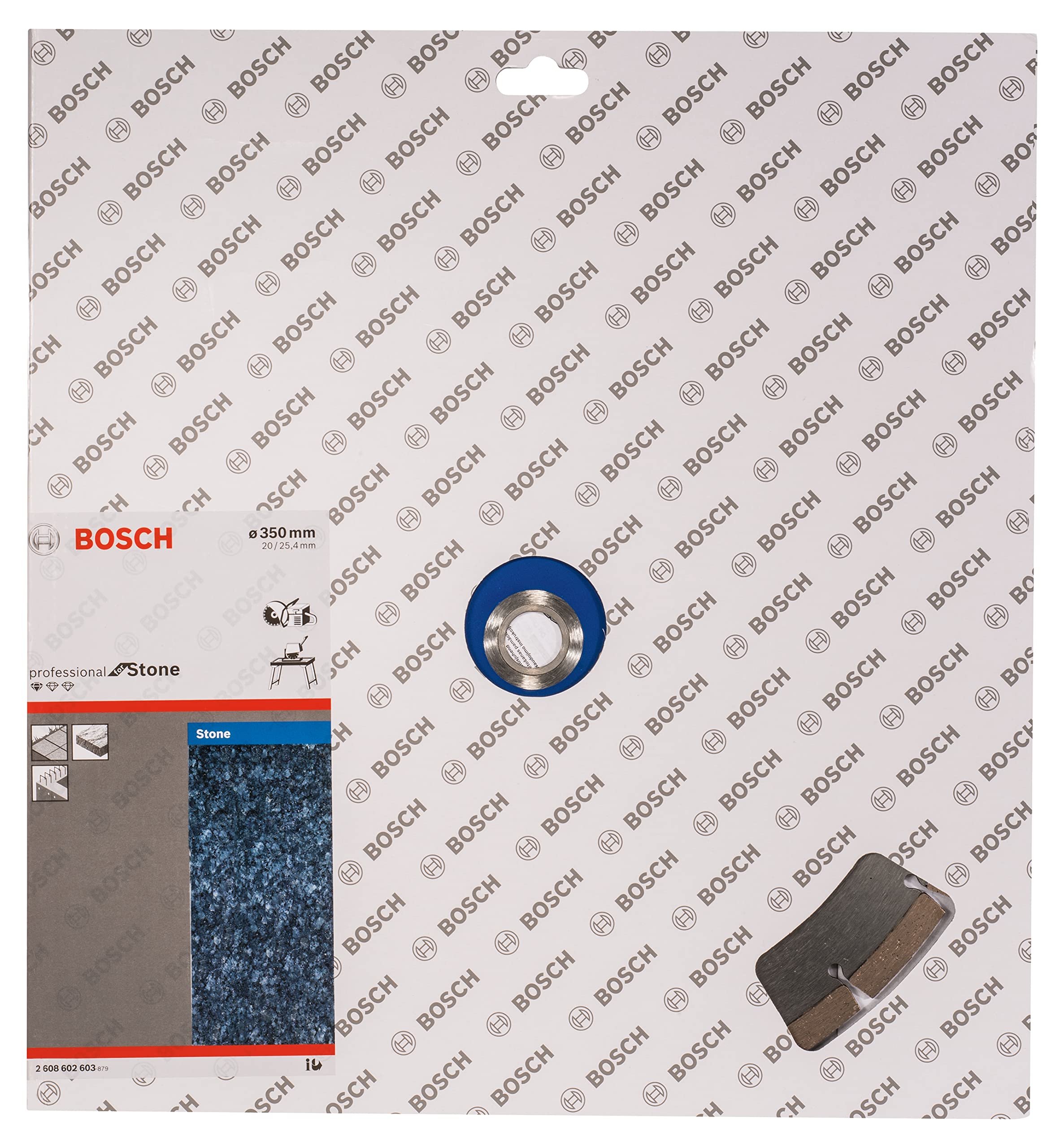 Bosch Professional 1 x Disco Tronzador de Diamante Standard for Stone, para Hormigón, Piedra, Granito, Ø 350 x 20/25.40 x 3.1 x 10 mm, Accesorios para Sierras de Mesa, Sierras a Gasolina