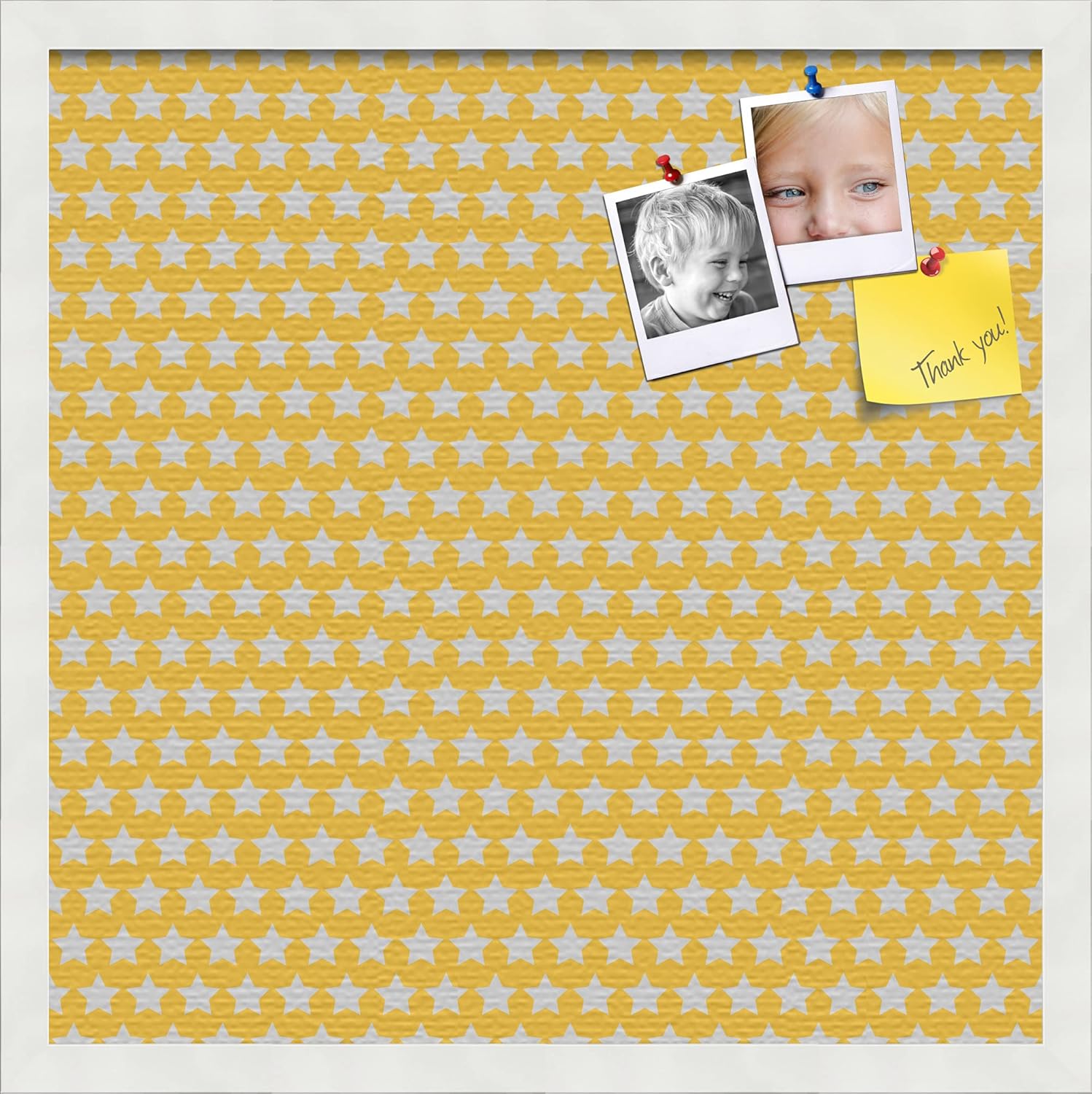 PinPix Decorative pin Cork Bulletin Board Made from Canvas, Vintage Patterns Printed at 20x20 Inches and Framed in Baby Pink Stain on Beech (PinPix-277)