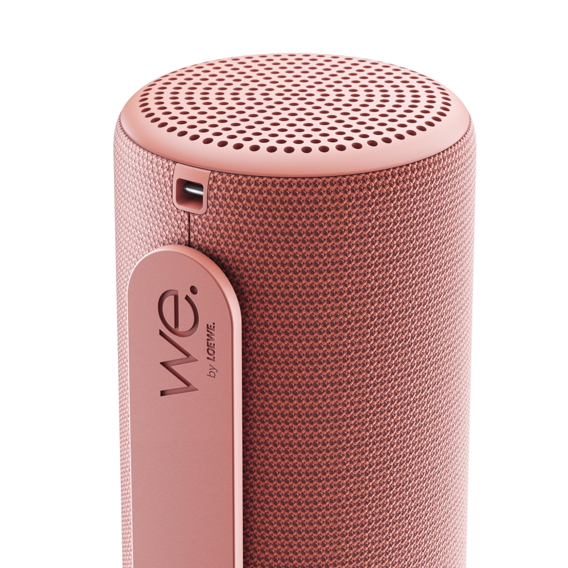 Loewe We. HEAR 1 Coral Red, altoparlante Bluetooth, 40W, resistente all'acqua, portatile, ricaricabile, batteria di 14 ore, per uso esterno e interno