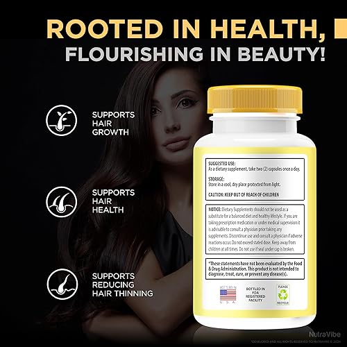 Miniatura 6 de Abundant - Cápsulas oficiales abundantes para el cabello, fórmula totalmente natural para apoyar el crecimiento saludable del cabello, brillo y