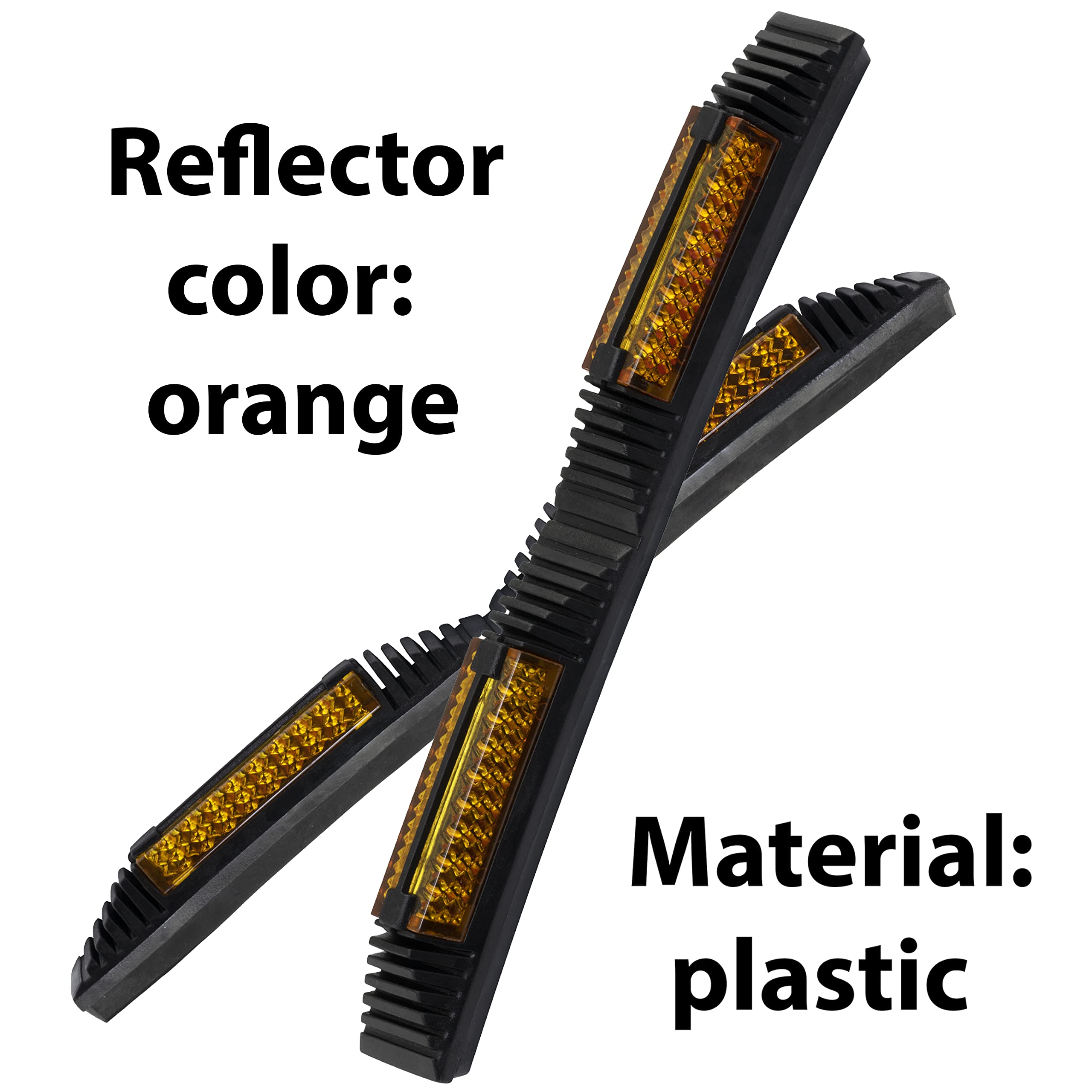 Lot 2 Protections Portières Réfléchissantes Jaunes – Clip 195x19x18 Mm, Catadioptre Tuning Voiture, Anti-Rayures Porte