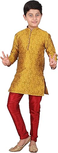 Pro-Ethic Style Developer Juego de Kurta de seda para niños Ropa tradicional india 1 a 16 años Paquete de 1 (S-106)