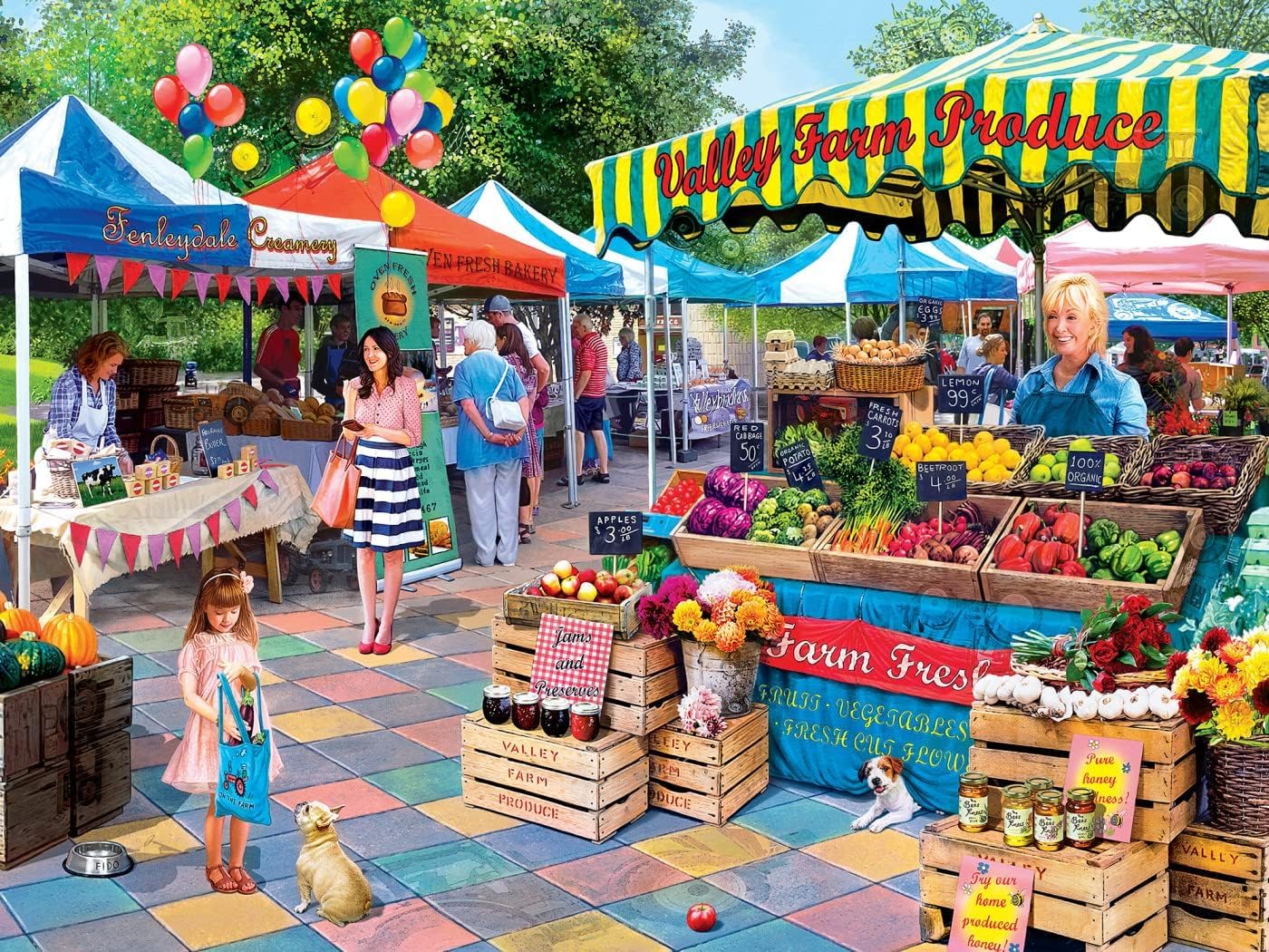 Masterpieces 750 Piece Jigsaw Puzzle for Adults and Family - Corner Market - 18" x 24"