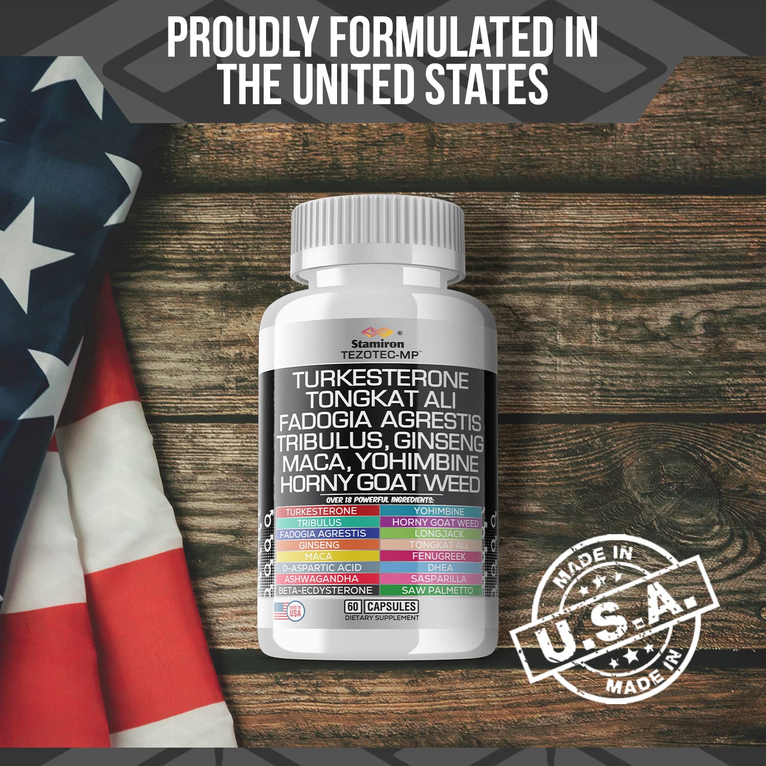 Turkesterone 5000mg Fadogia Agrestis 1000mg Tongkat Ali 1000mg Maca