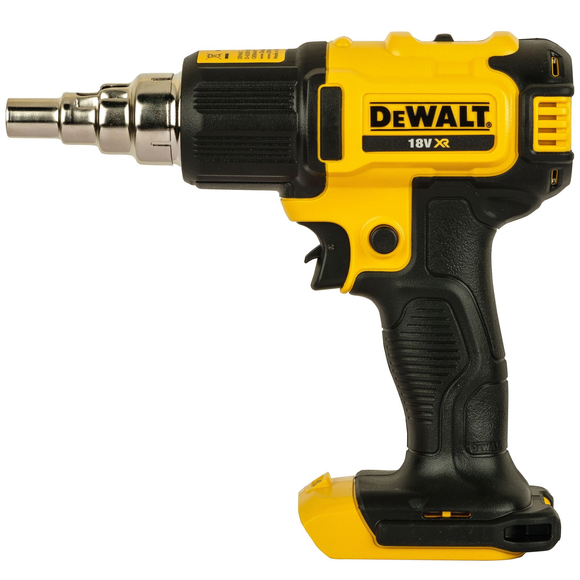 DEWALT DCE530N-XJ Pistola de Aire Caliente XR 18V 290-530°C 2 Temperaturas LED