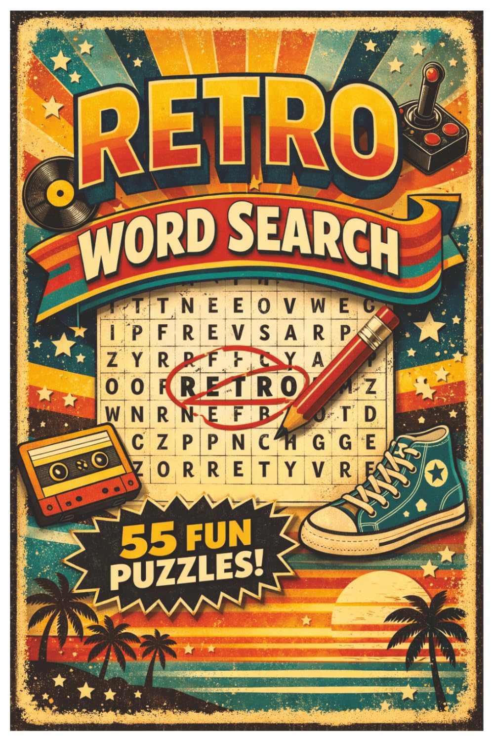 Retro Word Search: 55 Nostalgic Puzzles Packed with Classic Pop Culture, Vintage Vibes, and Relaxing Brain-Boosting Fun