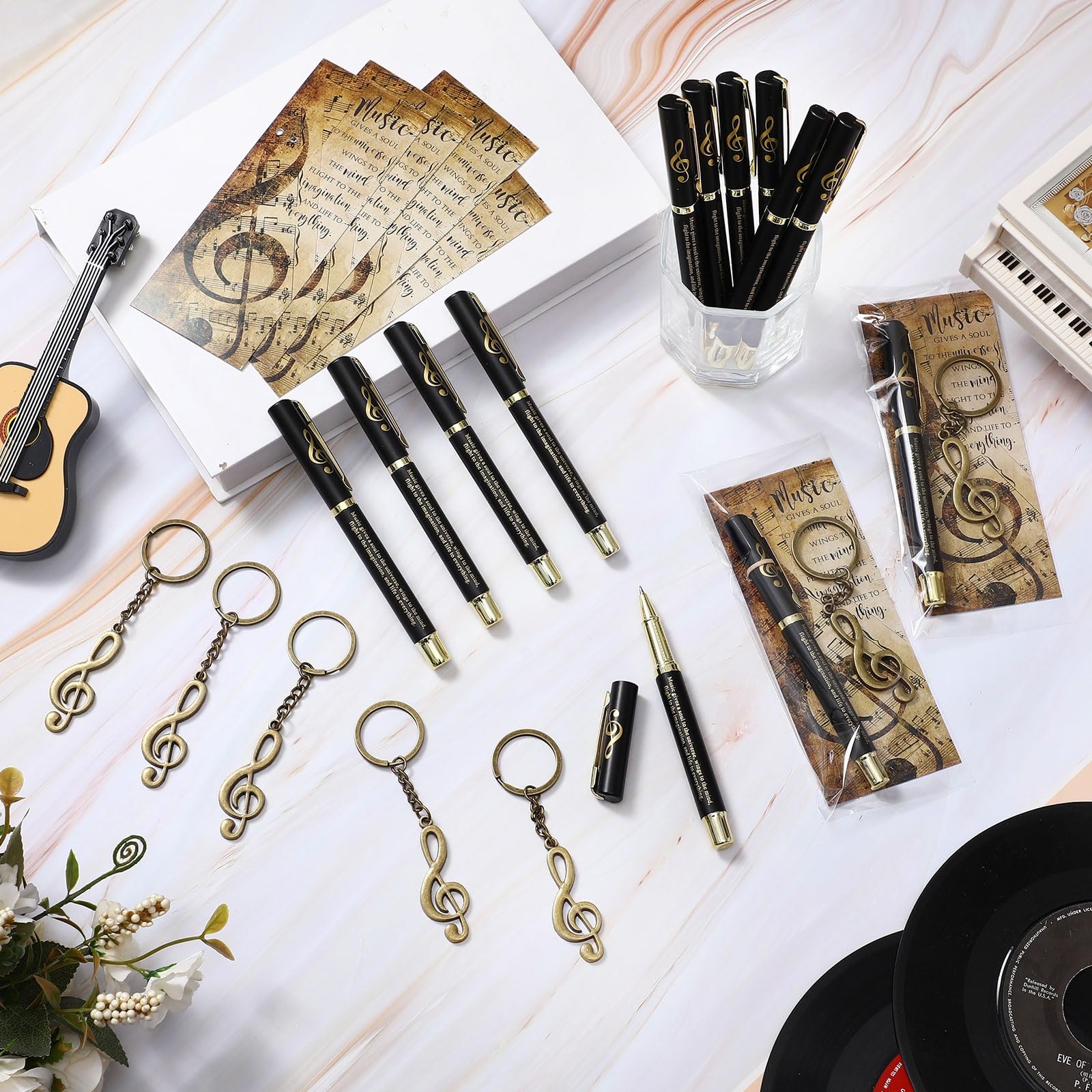 Sayglossy 30 Sets Chor-Geschenke für Lehrer, inspirierende Musikstifte, Schlüsselanhänger, Musik-Party, Gastgeschenk, motivierender Chor, Wertschätzung, Geschenke für Kollegen, Mitarbeiter, Männer und
