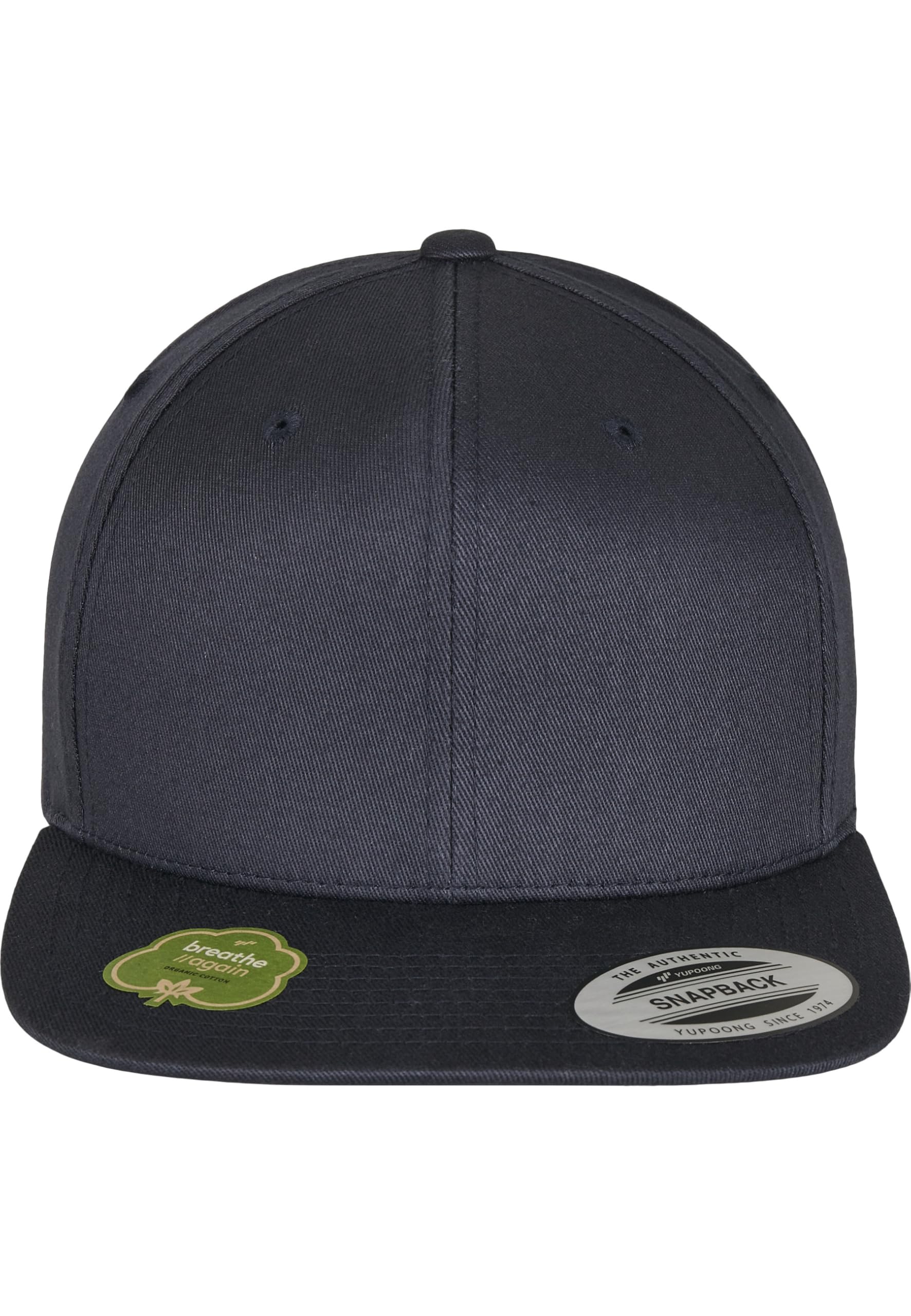Flexfit Unisex-Adult Organic Cotton Snapback Baseball Cap, darknavy, one Size