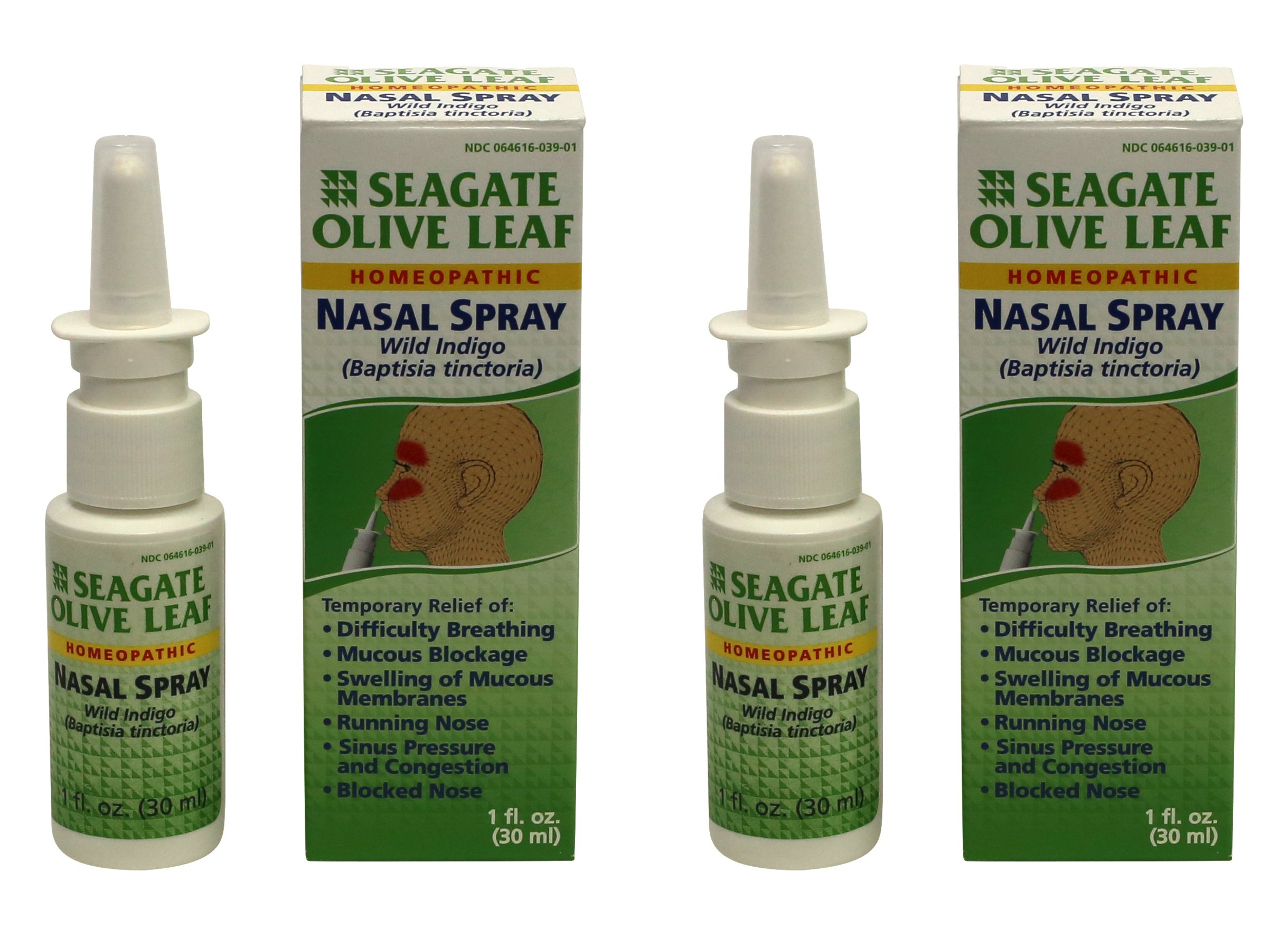 Buy Seagate Products pathic Olive Leaf Nasal Spray 1 oz Bottle, 2 Pack
