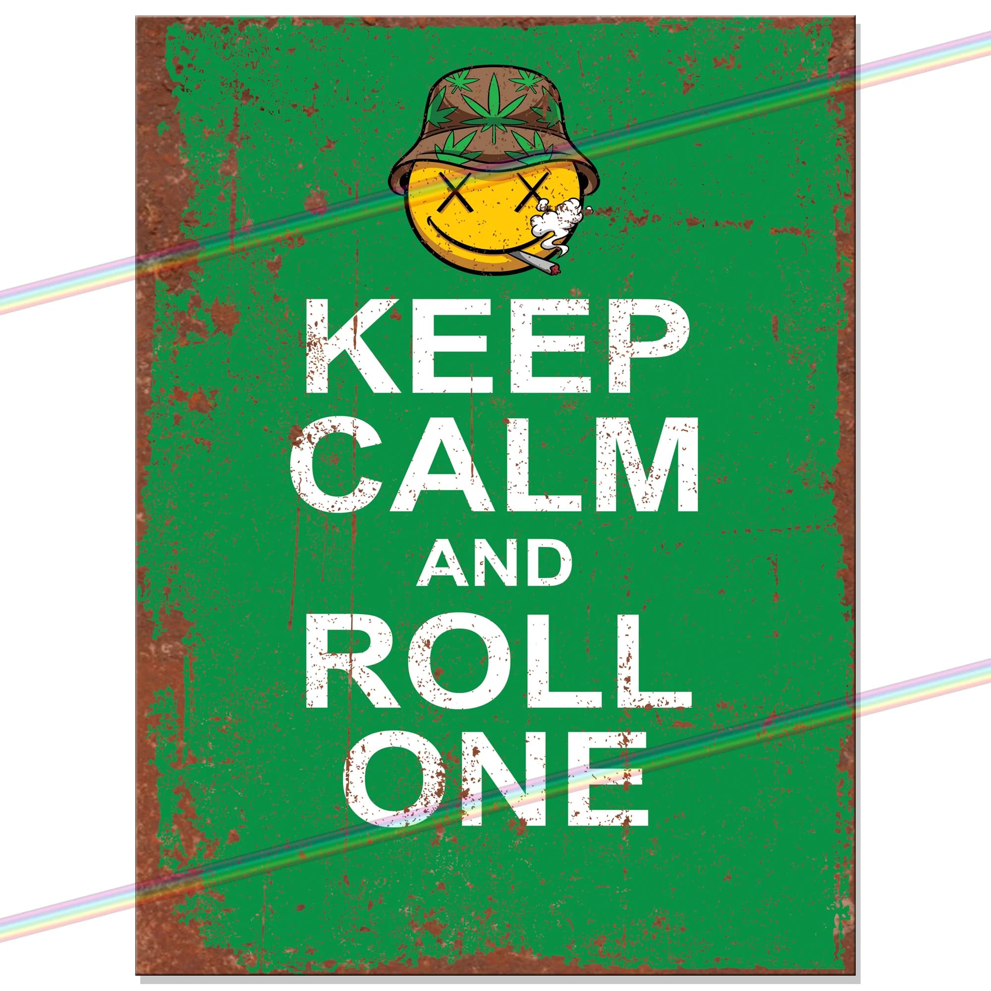 Keep Calm Roll One Metal Bar Sign Bar Accessories for Home Pub or Outdoor Garden Bar Wall Plaque Man Cave Gift Metal Bar Signs Memorabilia bar sign 20cm x 15cm