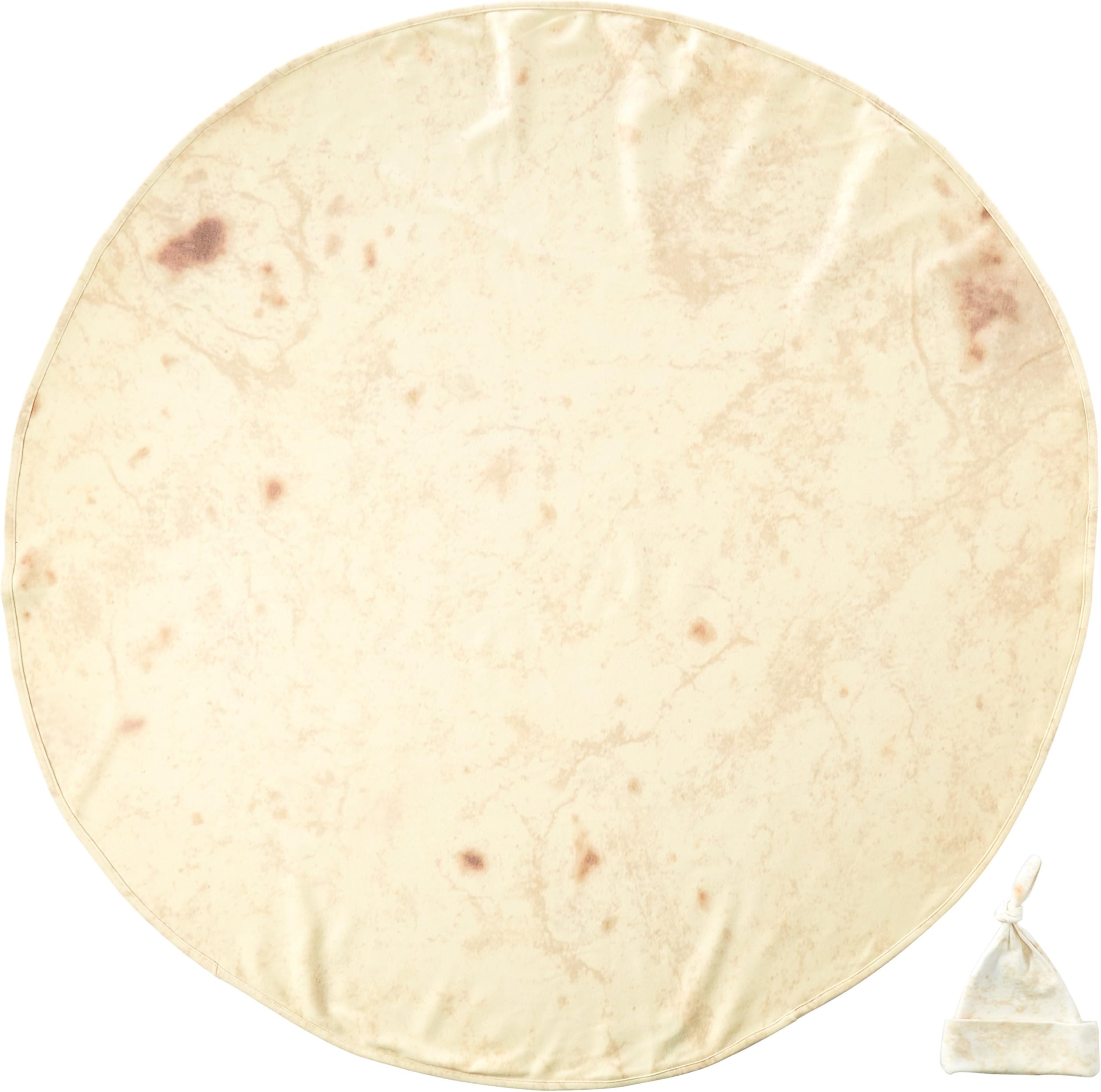 Bon Vivant Baby Tortilla Baby Newborn Swaddle Blanket & Matching Hat Set
