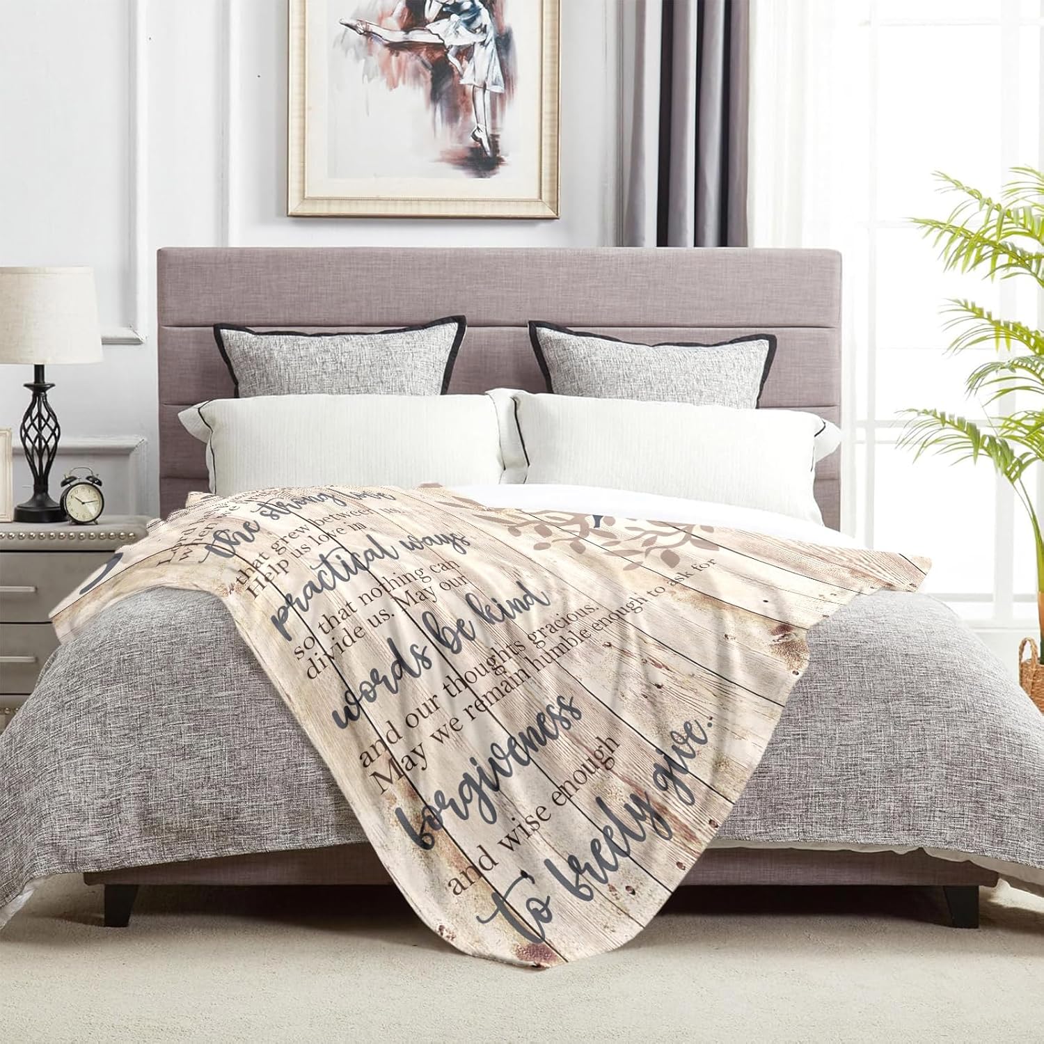 Wedding Gifts for Couples 2026, Bridal Shower Gift for Bride to Be, Best Bride Gifts for Wedding Day, Unique Newlywed Gifts for Couples, Marriage Prayer Throw Blanket 60 x 50 Inch - Image 6