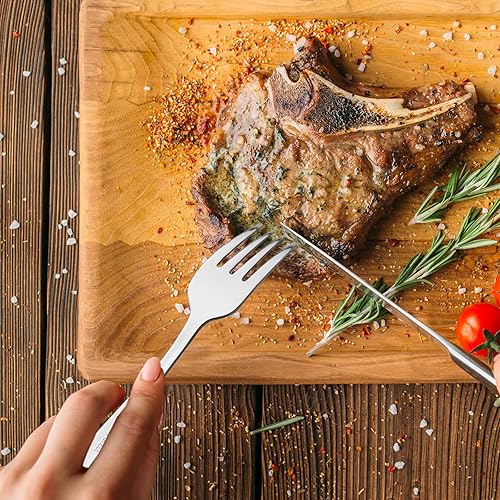 Miniatura 5 de Tenedores de cena de acero inoxidable de 12 piezas, tenedores de mesa, 8.18 pulgadas