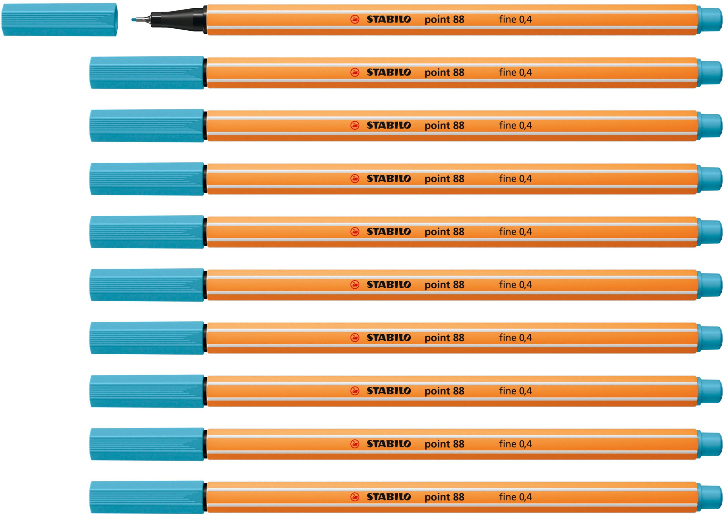 STABILO point 88 - Fineliner - Pack of 10 - Azure