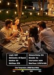 Brightown 120FT Outdoor String Lights with Remote,45+2 Shatterproof ST38 LED Bulbs, Waterproof Patio Lights with 3 Modes, Dimmable & Connectable 2700K Hanging Lights for Backyard Porch Deck Balcony