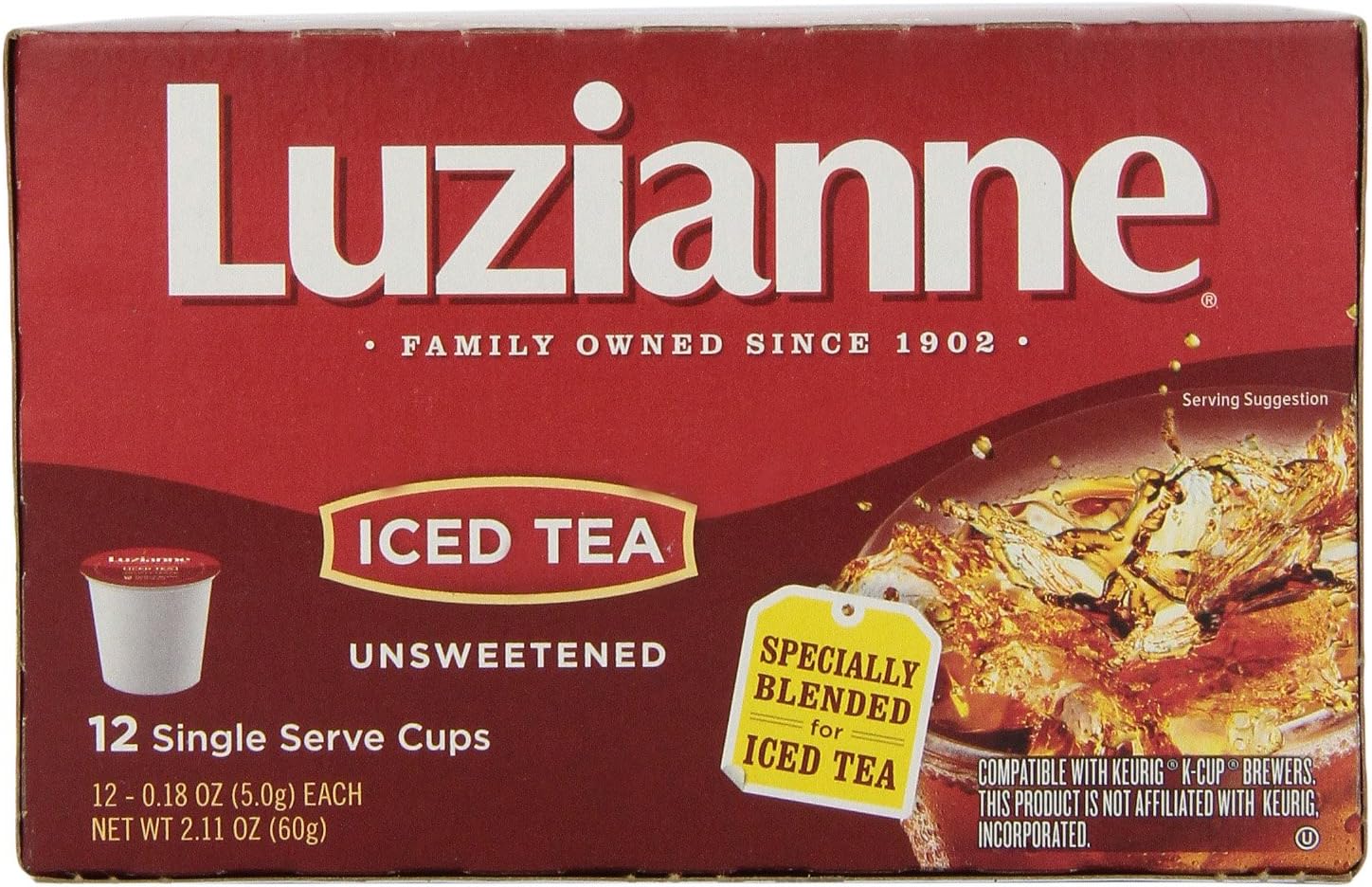 LuzianneUnsweetened Specially Blended For Iced Tea K Cups - 12 Count Box