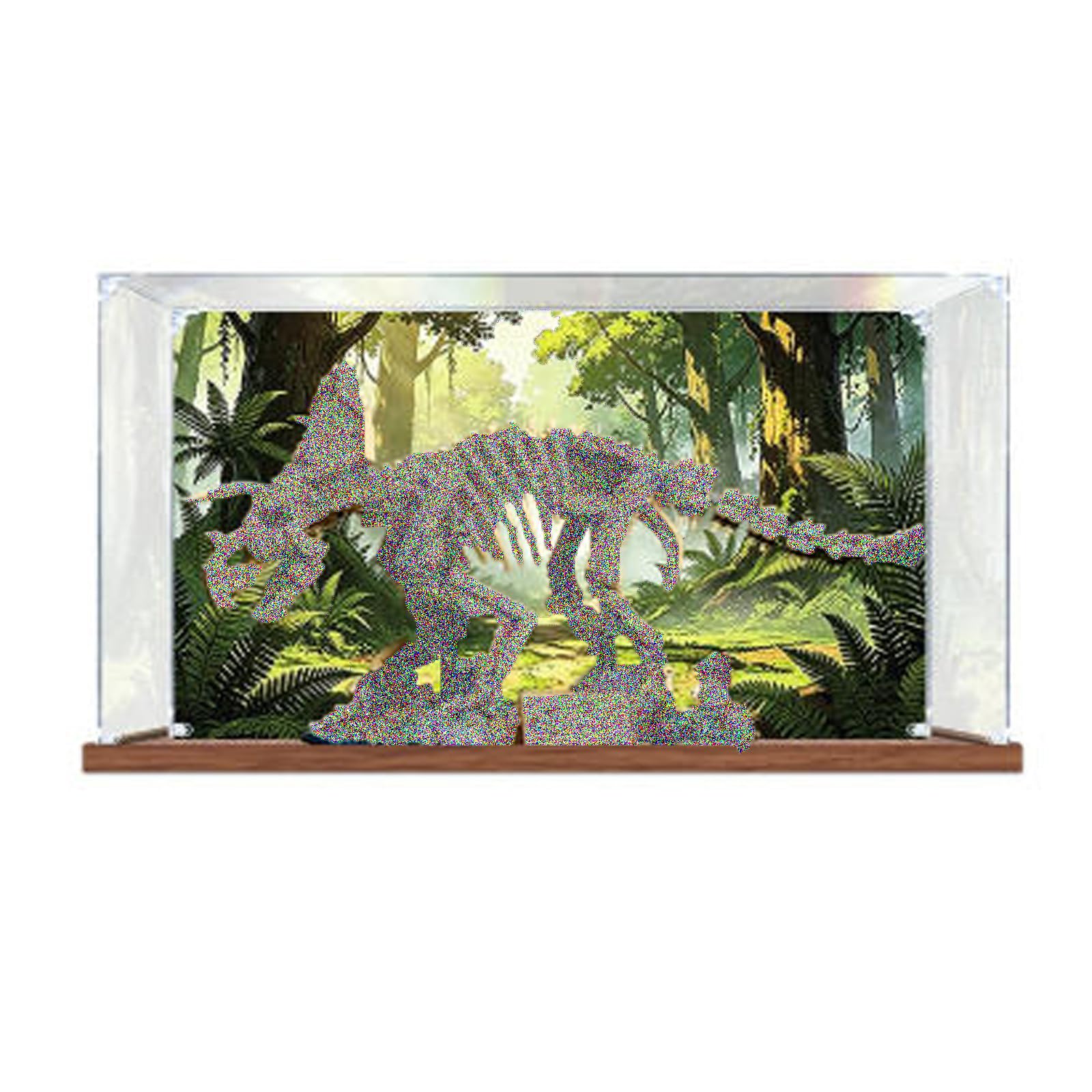 Clear Acrylic Display Case Only for Lego 77985 Triceratops (Background 3mm)