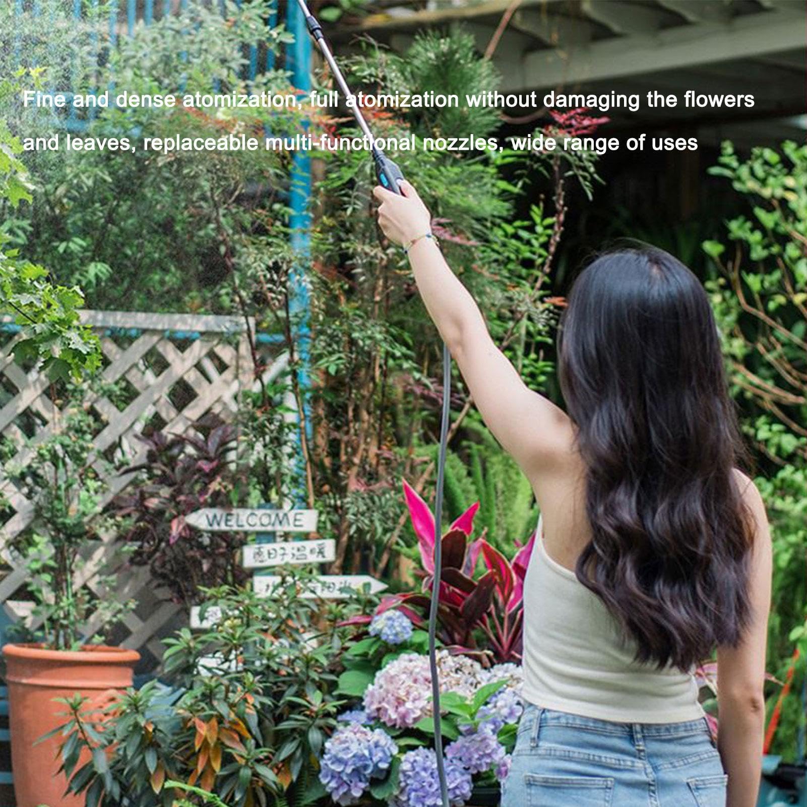 Spruzzatore Elettrico Ad Acqua Nebulizzatore A Pompa Da Irrigazione | Spruzzatore Per Irrigazione Da Giardino Esterno Per d'Accesso Giardino Prato Cortile Posteriore Patio Fattoria Serra