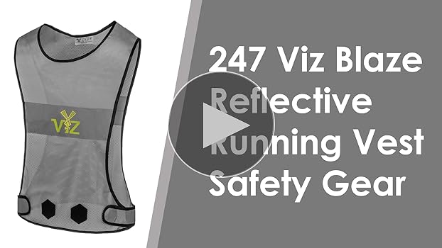 247 VIZ réfléchissant Débardeur de course à pied | rester visible & Safe |  Ultra léger et confortable réfléchissant Gear – Moto Gilet réfléchissant 