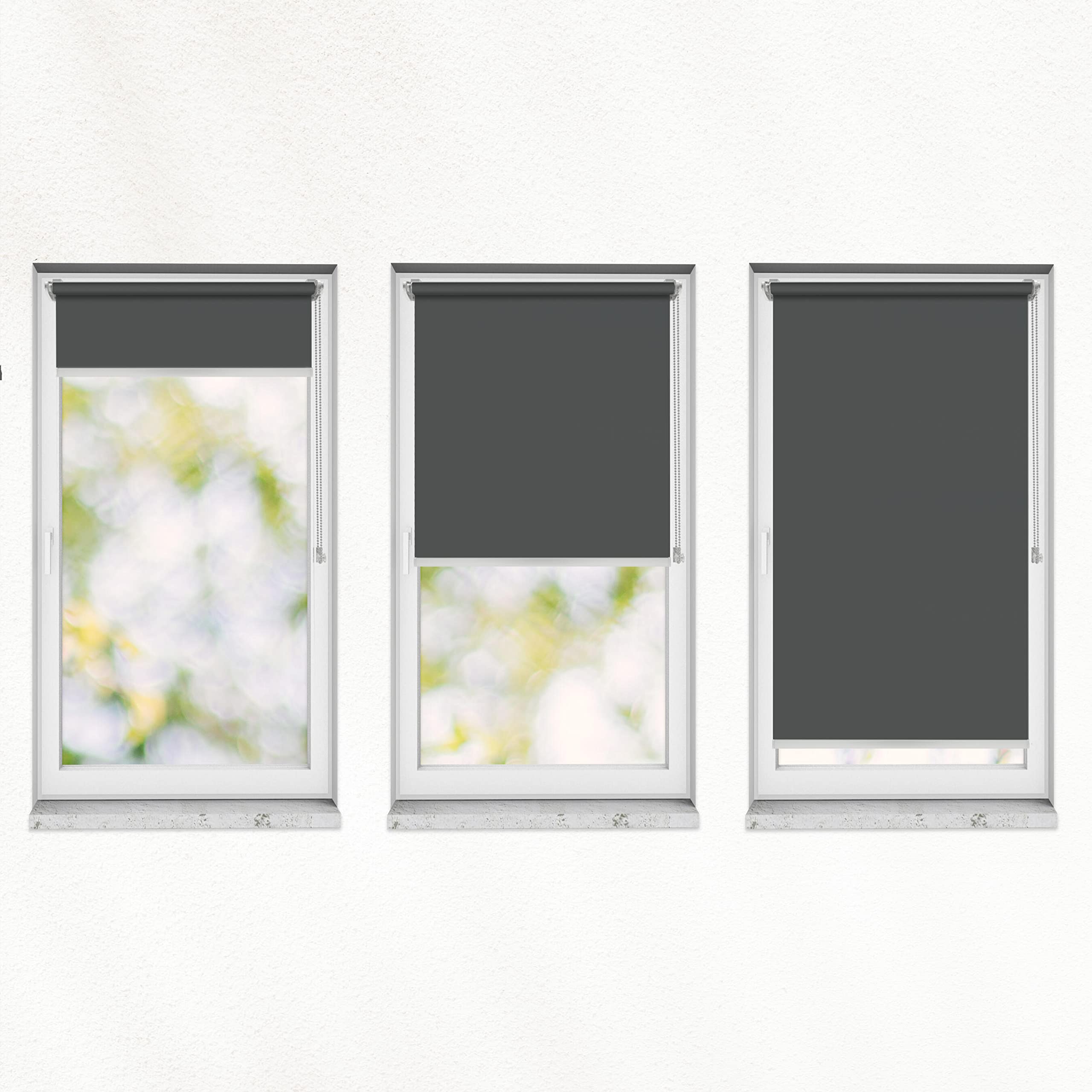 Store Enrouleur Sans Perçage Estika - Blanc 50x120 Cm - Intimité Et Lumière Modulable - Pour Portes Et Fenêtres